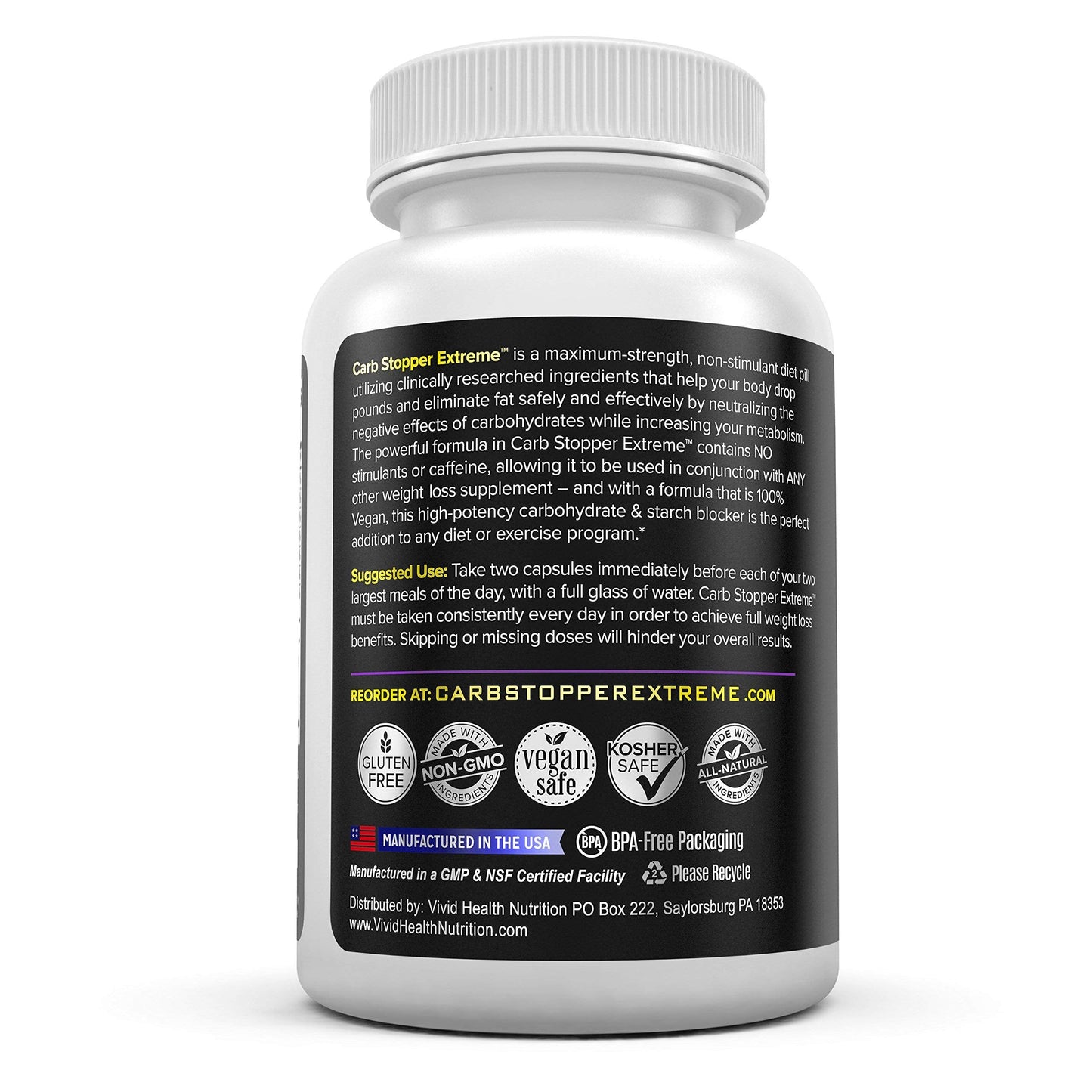 Carb Stopper Extreme (5 Bottles Maximum Strength, Natural Carbohydrate and Starch Carb Stopper ExtremeUS supplements