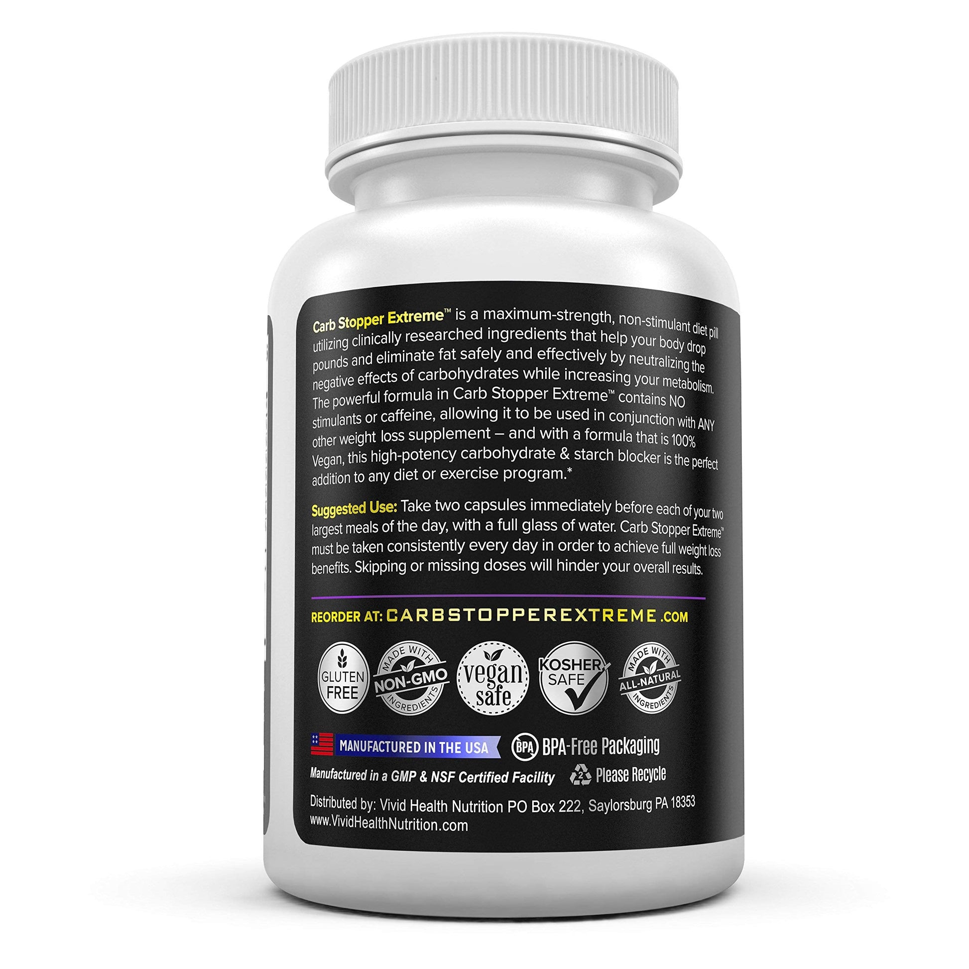 Carb Stopper Extreme (5 Bottles Maximum Strength, Natural Carbohydrate and Starch Carb Stopper ExtremeUS supplements