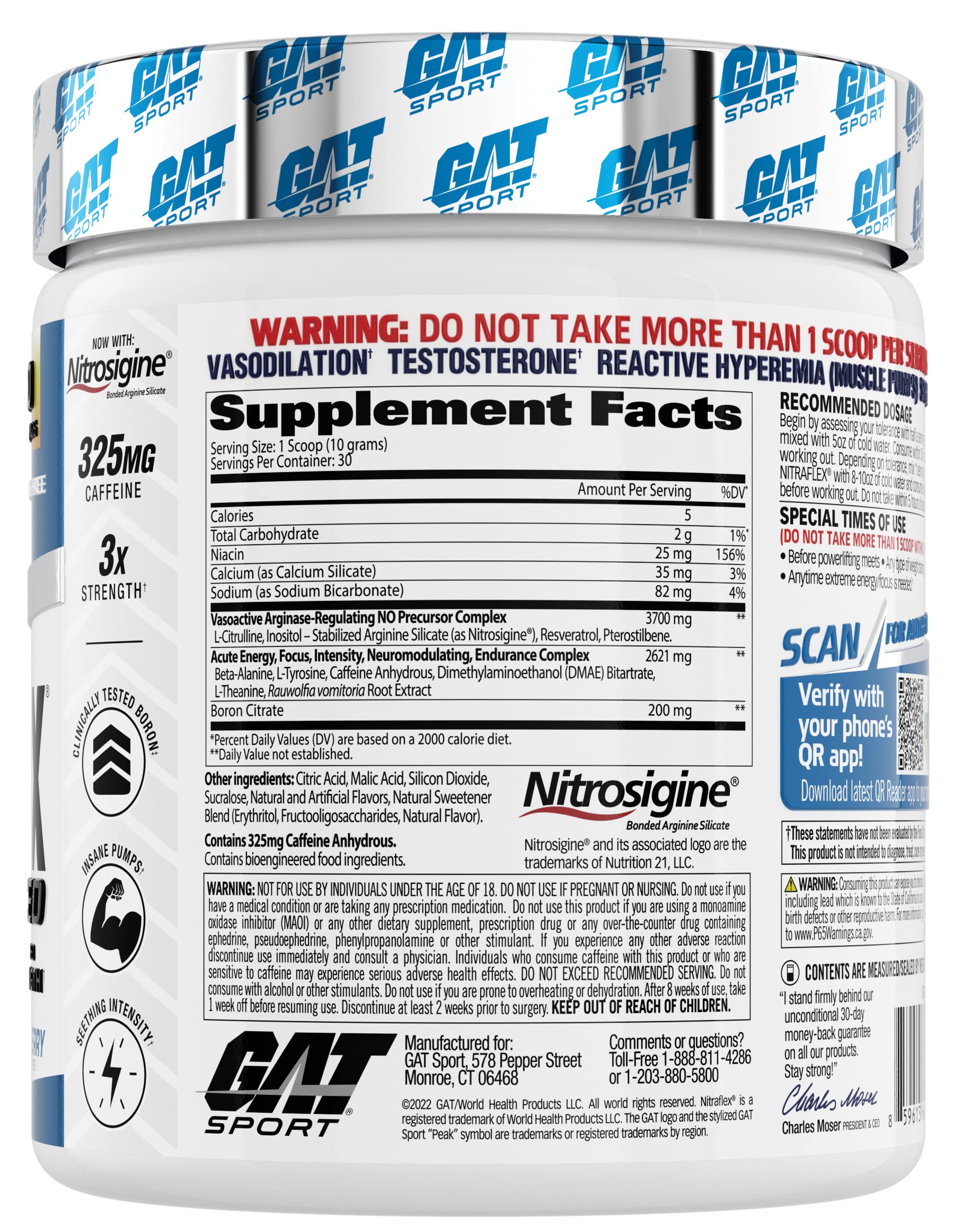 GAT SPORT Nitraflex Advanced Pre-Workout Powder, Increases Blood Flow GAT SPORTAu supplements