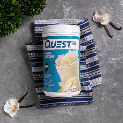Quest Nutrition Vanilla Milkshake Protein Powder, 24g of Protein, 1g of Sugar, Low Carb, Gluten Free, 1.6 Pound, 23 Servings QuestUS supplements
