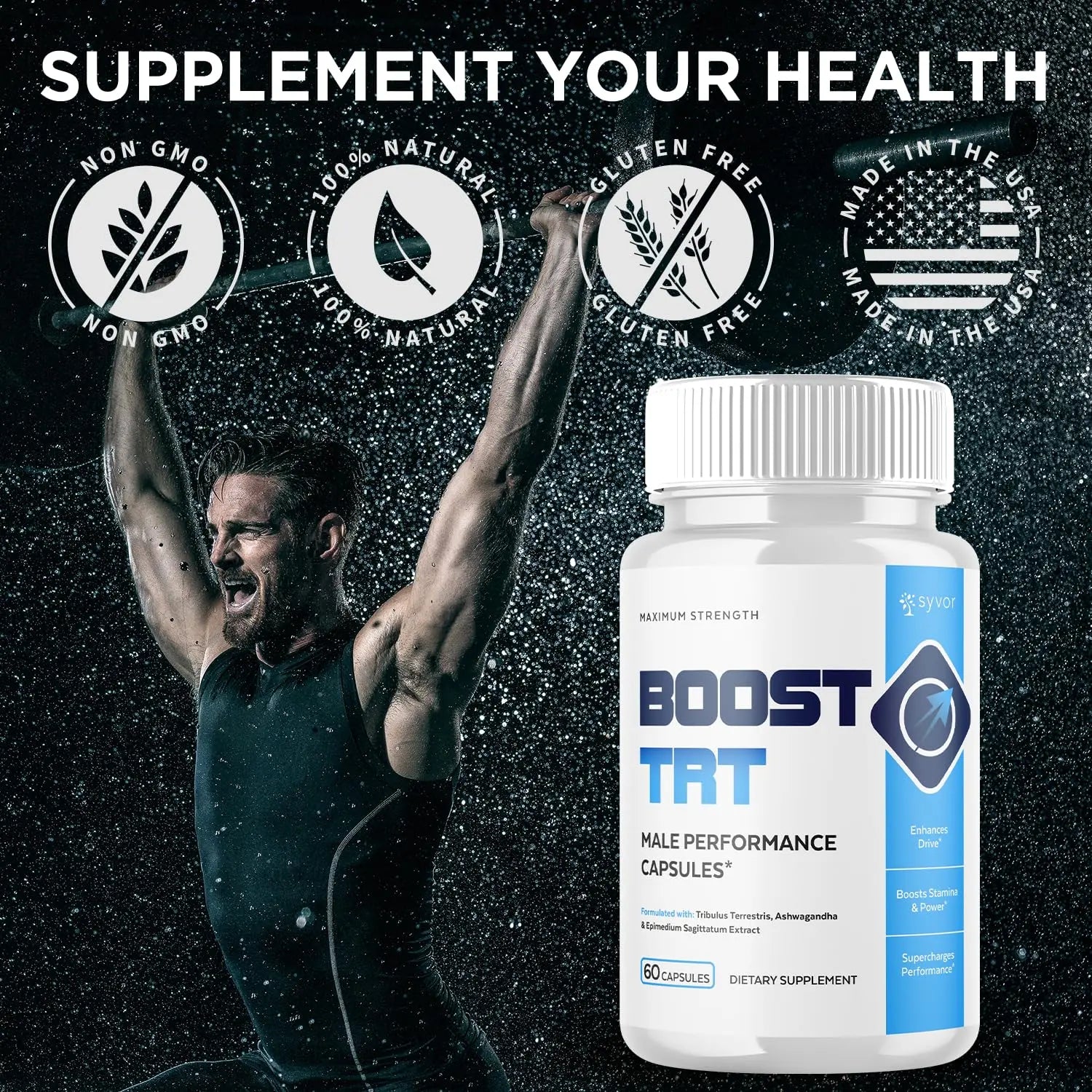 (2 Pack) Boost TRT Capsules, Official BoostTRT Capsules with All Natural Ingredients, Advanced Health & Wellness Support Formula with Max Strength Premium Active Lifestyle Vitamins (120 Capsules) SyvorAu supplements