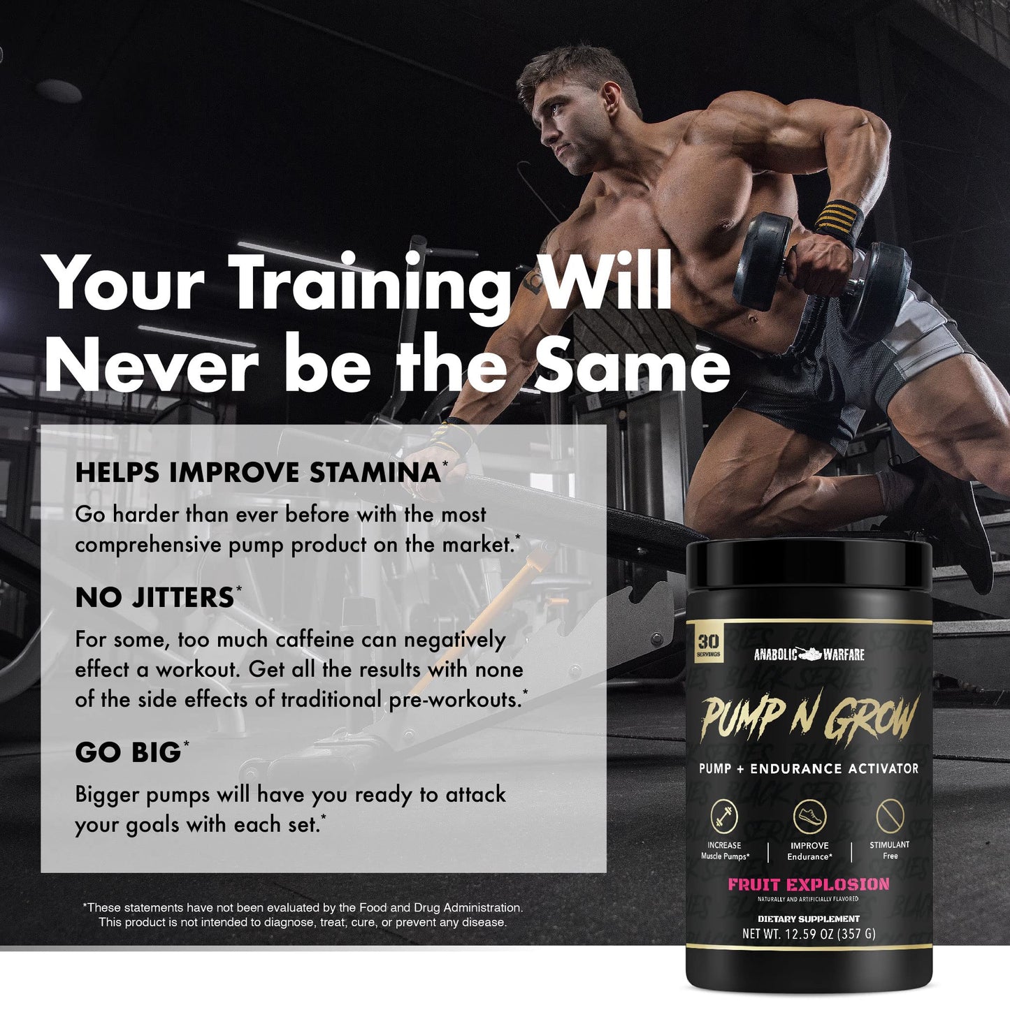 Anabolic Warfare Pump-N-Grow Muscle Pump Supplement Caffeine Free Pre Workout Anabolic WarfareUS supplements