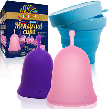 Talisi Menstrual Cups Set of 2 with Collapsible Silicone Sterilizer - Soft & Flexible Sensitive Feminine TALISI WHEN YOUR DREAMS COME TRUEAu supplements
