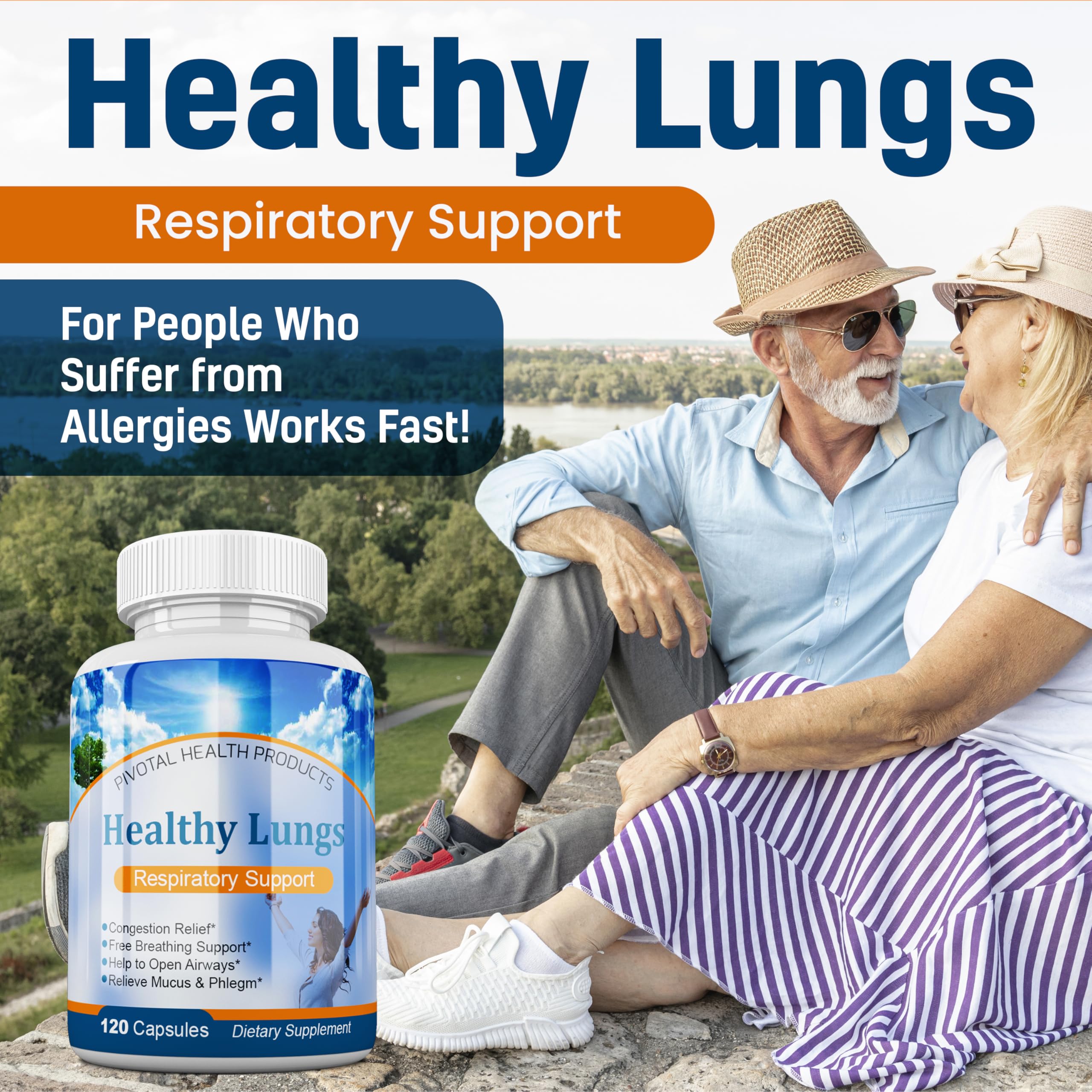 Healthy Lungs 120 Capsules - Improve Lung Function, Breathe Better, Stop Mucus, Phlegm and Allergies Quickly. Get Relief Fast with Healthy Lungs an All Natural Lung Health Supplement Serrasolv 360Au supplements