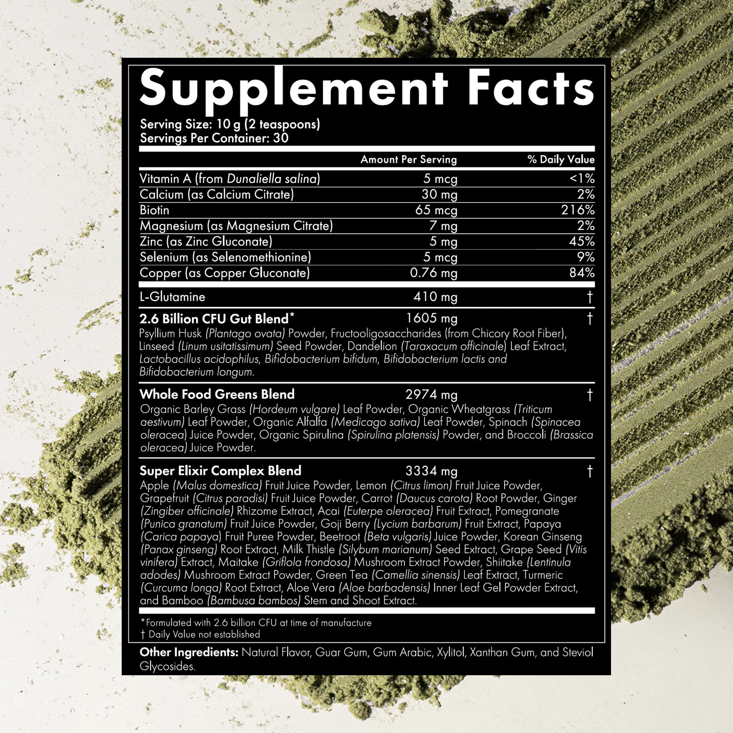 WelleCo The Super Elixir Daily Greens Powder, Probiotic Drink Mix with Whole Foods, Gluten Free, Vegan Gut Health Powder, Energy, Immunity, Healthy Skin, Hair & Nails (300g, Lemon Ginger) WelleCoAu supplements