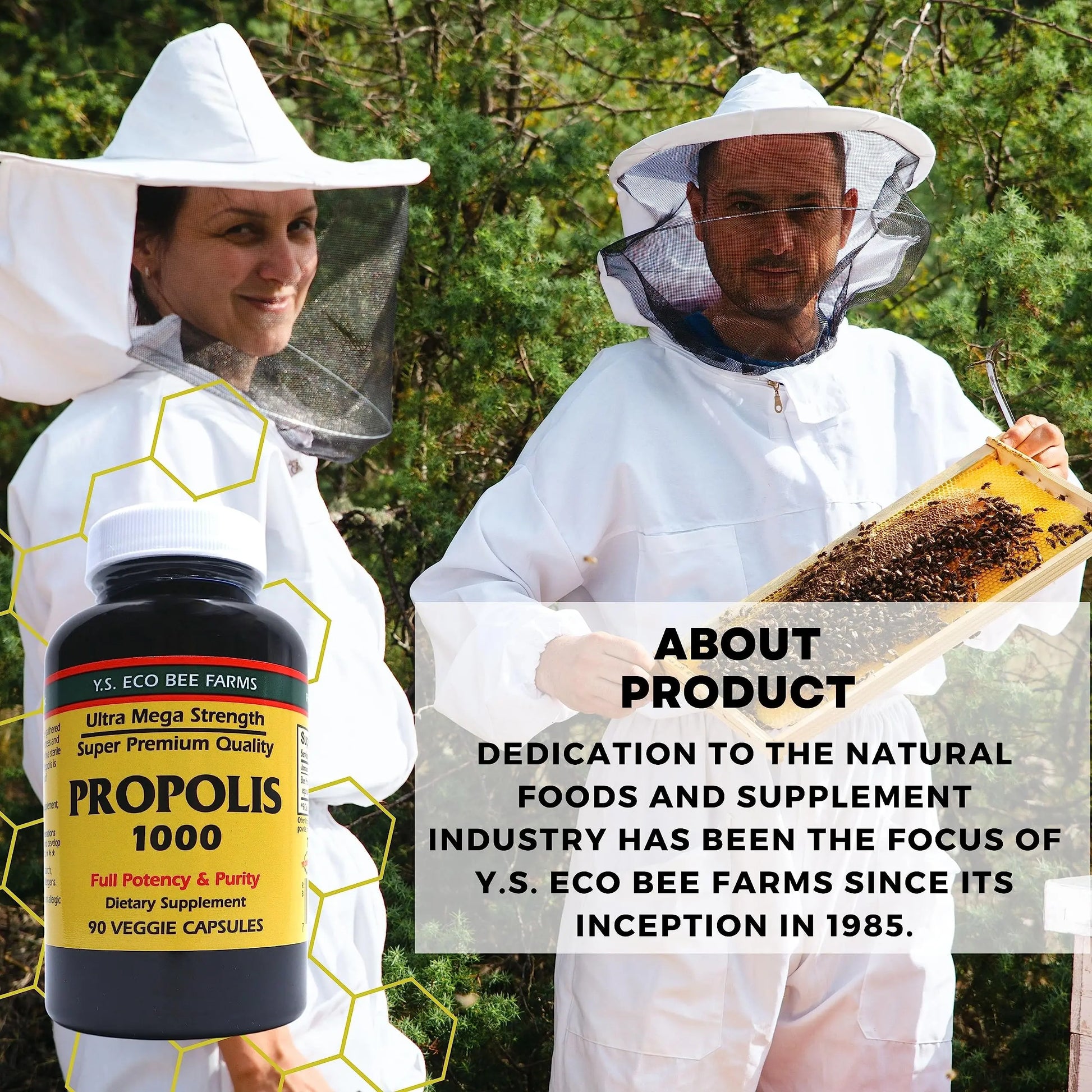 Y.S. Organic Bee Farms Propolis-Raw Unprocessed 1000mg - Your Gateway to Wellness - 90 Capsules with Bonus worldwidenutrition Multi Purpose Key Chain Worldwide NutritionAu supplements