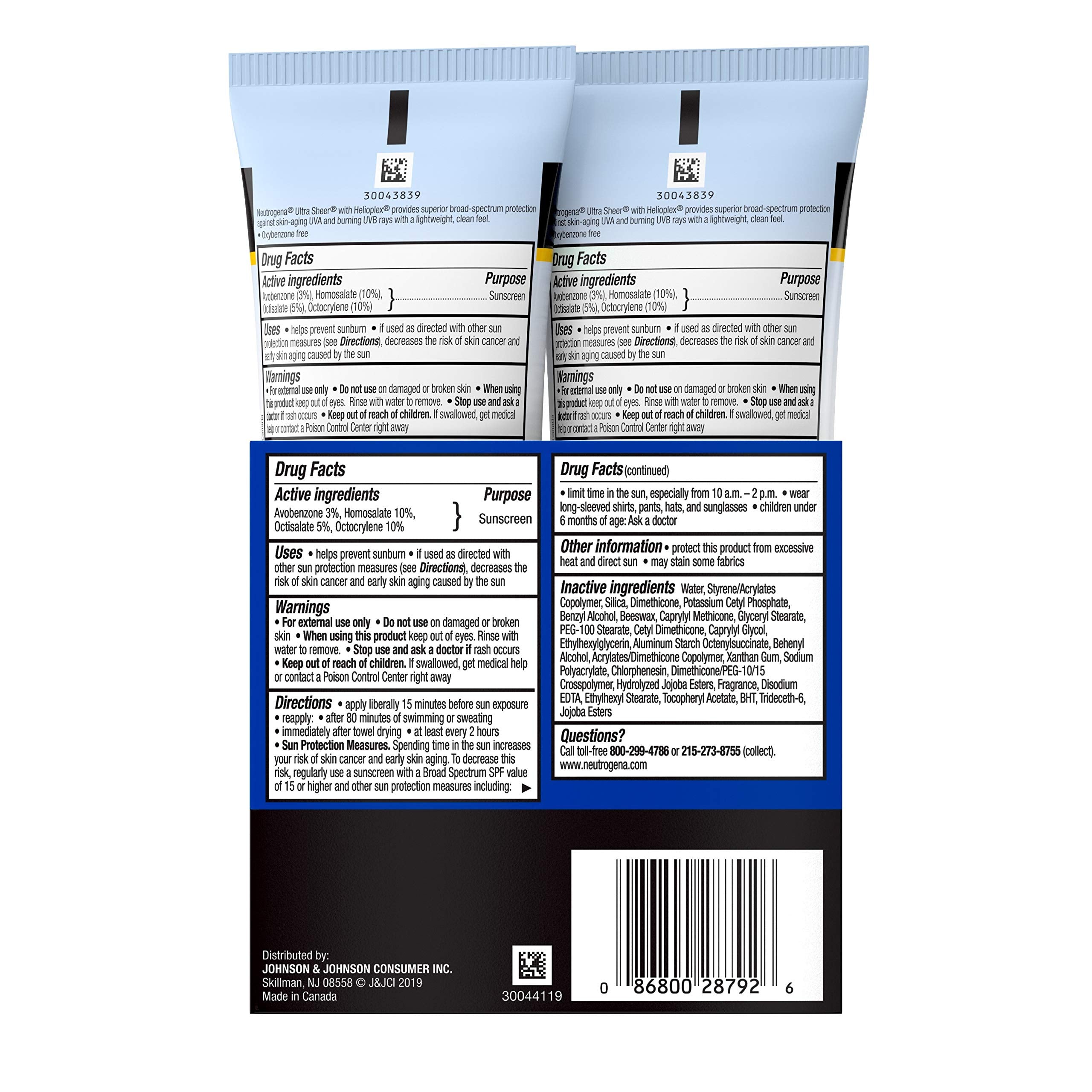 Neutrogena Ultra Sheer Dry-Touch Water Resistant and Non-Greasy Sunscreen NeutrogenaAu supplements