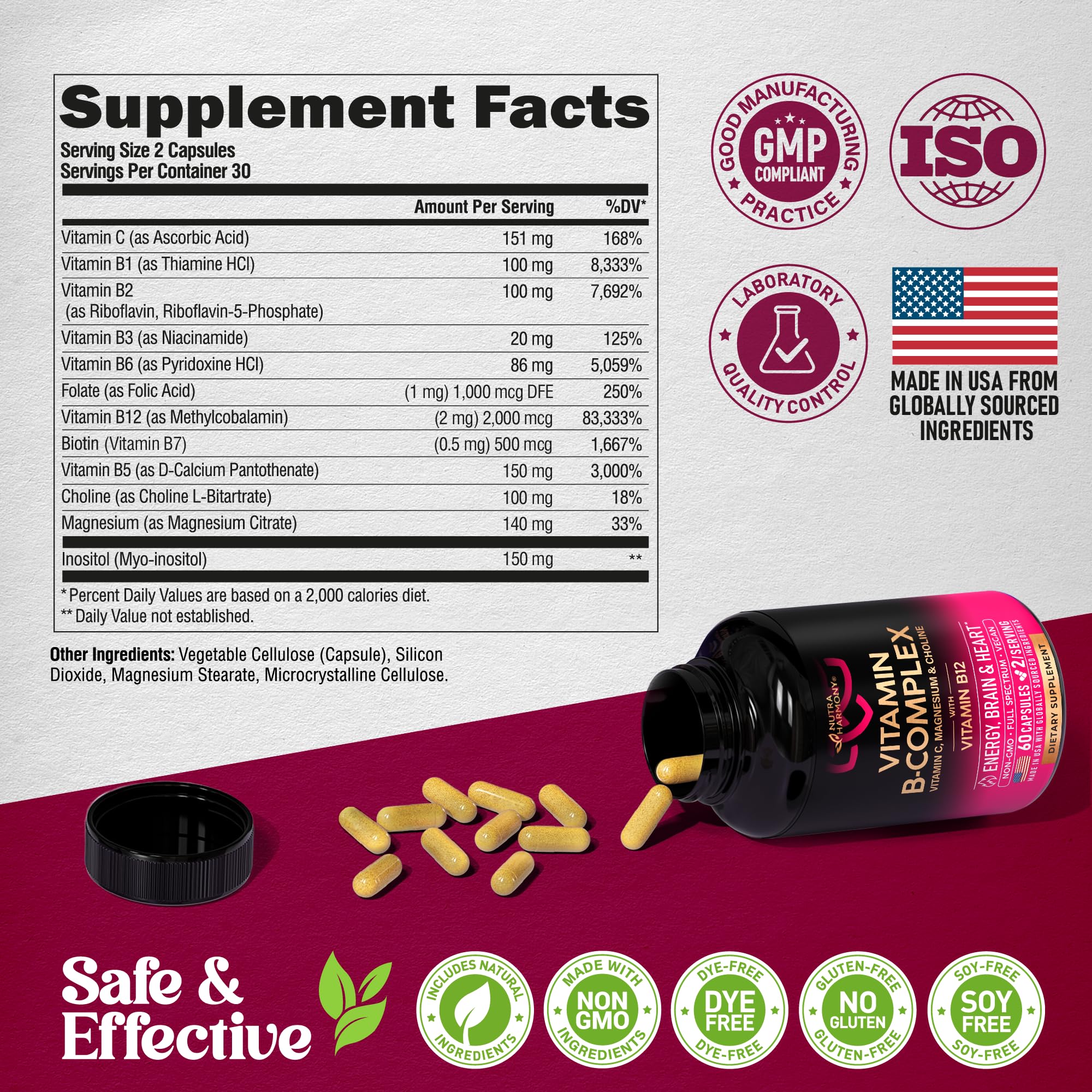 NUTRAHARMONY Vitamin B Complex & Glucosamine Chondroitin Capsules NUTRAHARMONYAu supplements