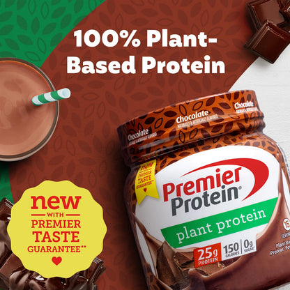 Premier Protein Powder Plant Protein, Chocolate, 25g Plant-Based Protein, 0g Sugar Premier ProteinUS supplements