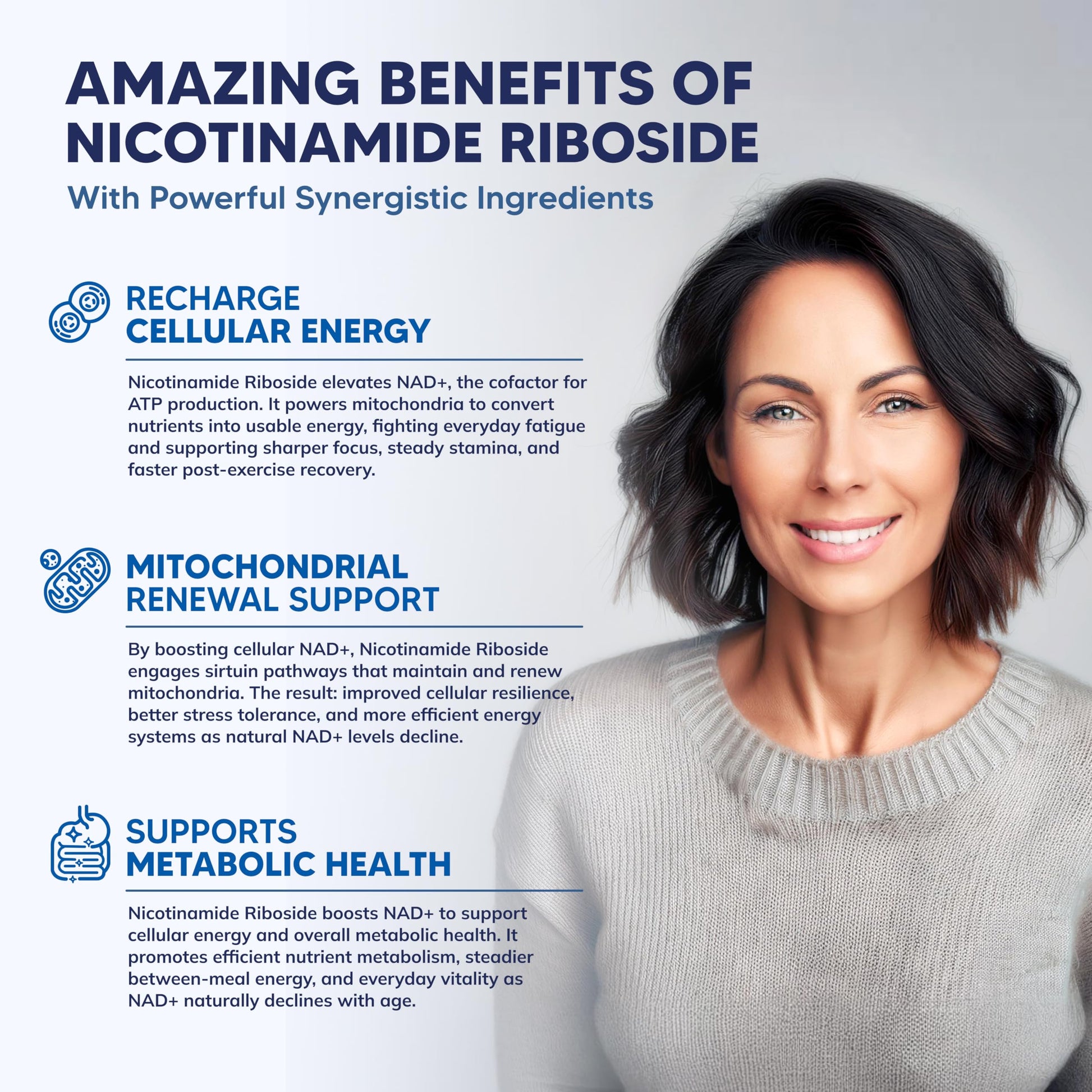 aSquared Nutrition NAD Resveratrol Supplement - NAD+ Nicotinamide Riboside 500mg (Vitamin B3) Plus Trans-Resveratrol & Quercetin - NMN Alternative for Men & Women - 60 Capsules aSquared NutritionAu supplements