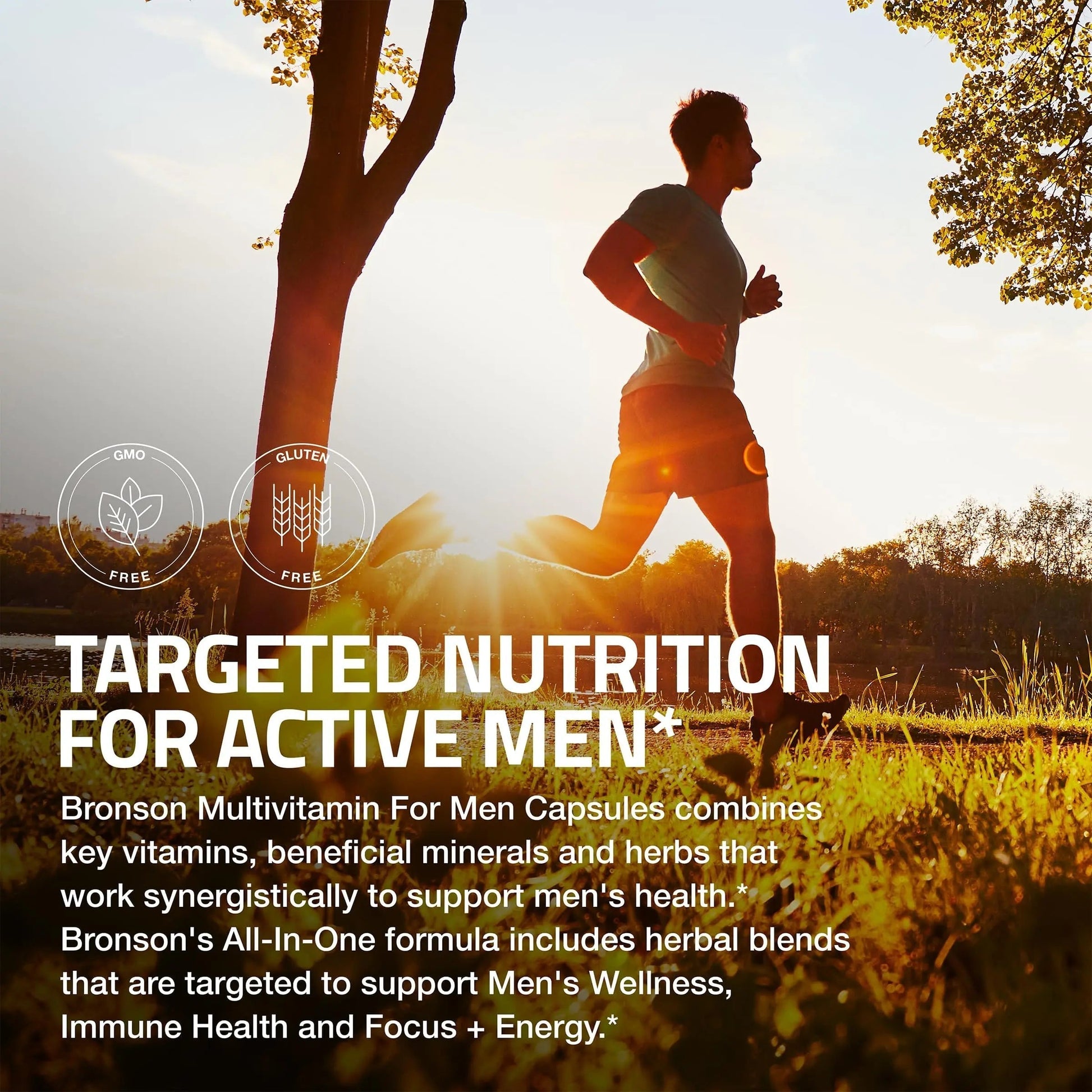 Bronson Multivitamin for Men All-in-One Daily Coverage Formula Key Vitamins, Minerals & Herbs to Support Men's Health, 60 Capsules BronsonAu supplements