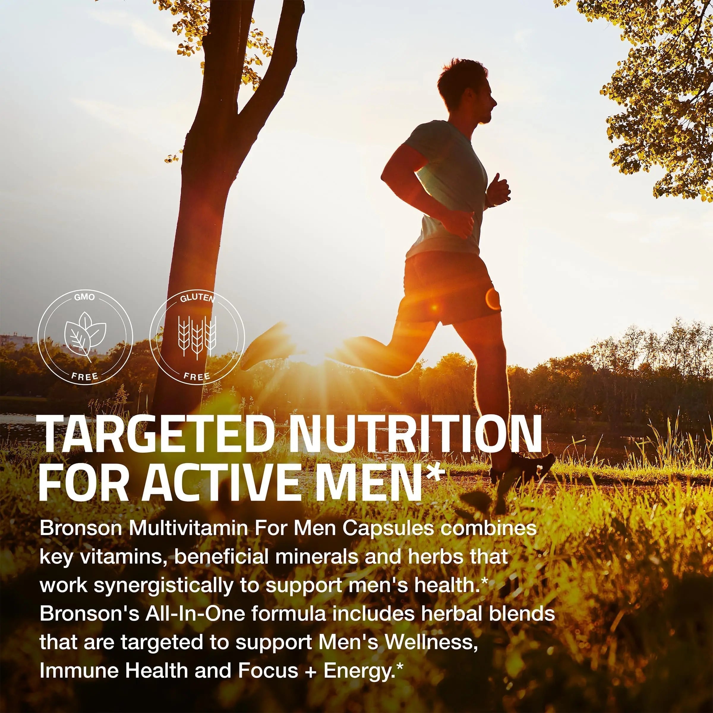 Bronson Multivitamin for Men All-in-One Daily Coverage Formula Key Vitamins, Minerals & Herbs to Support Men's Health, 60 Capsules BronsonAu supplements
