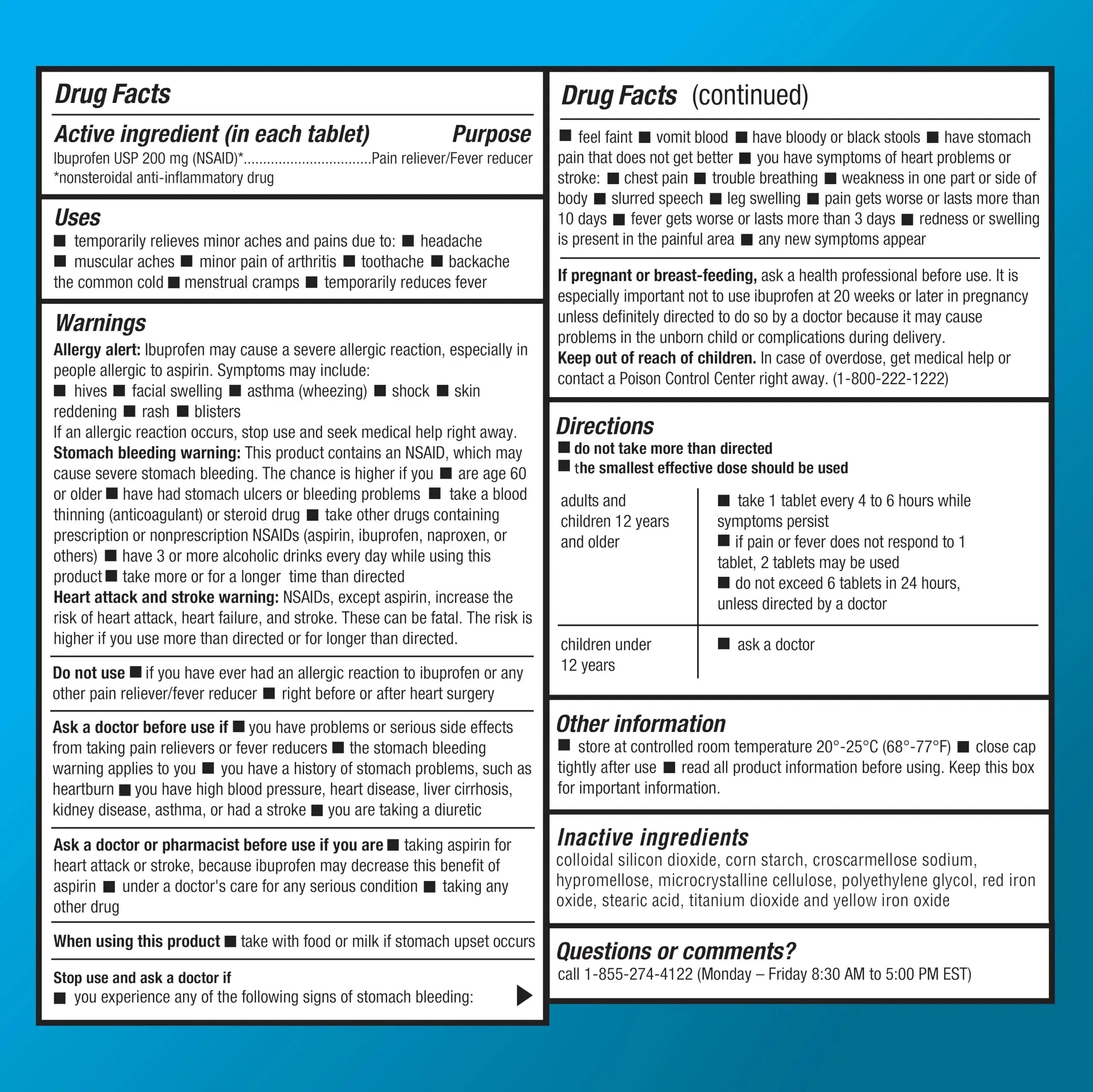 Basic Care Ibuprofen Tablets, 500 Count Amazon Basic CareAu supplements