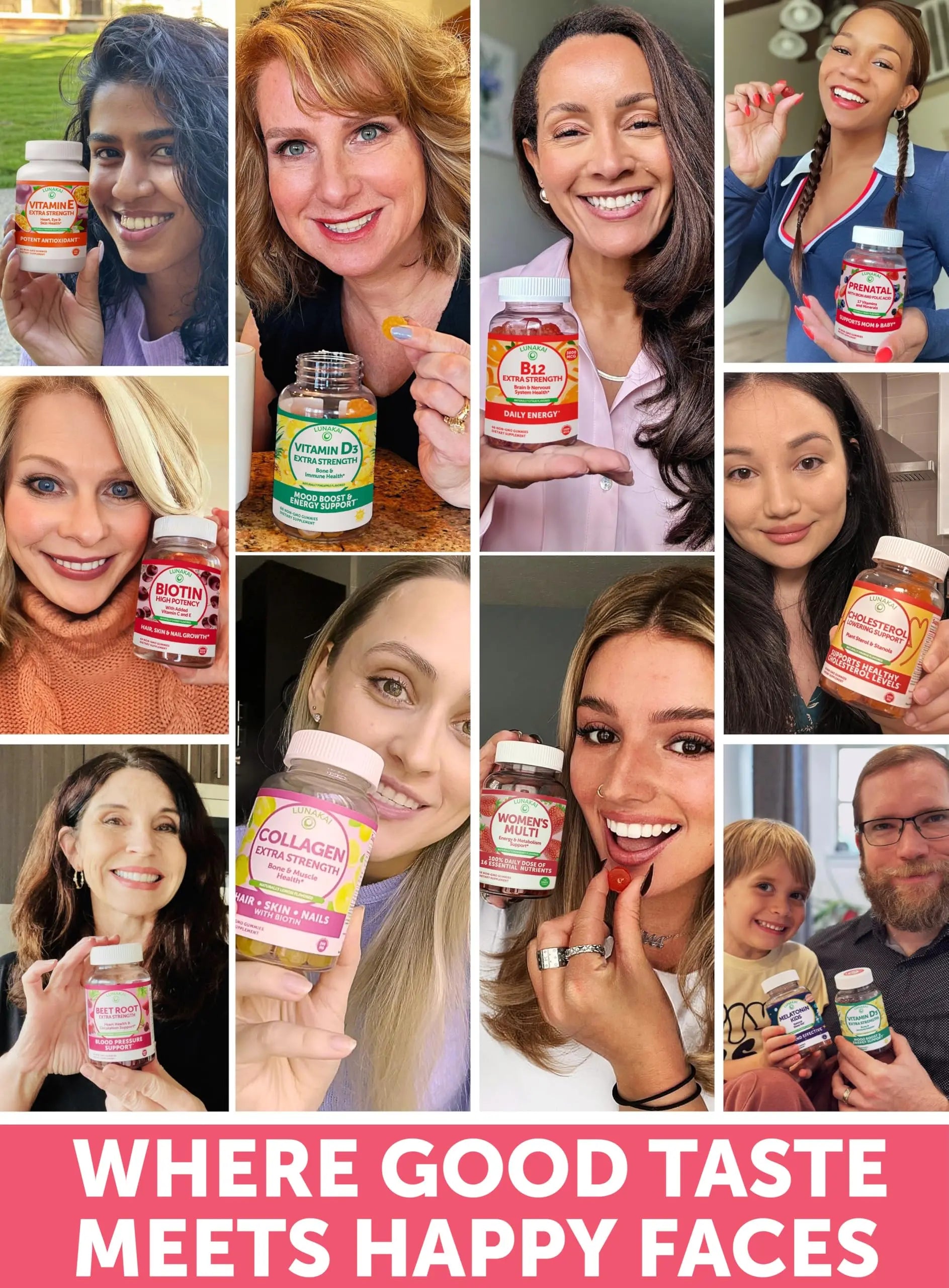 Lunakai USA Made Women’s Multi & Energy Gummies Bundle – 16 Essential Nutrients & B12 – 60 Ct Each LunakaiAu supplements