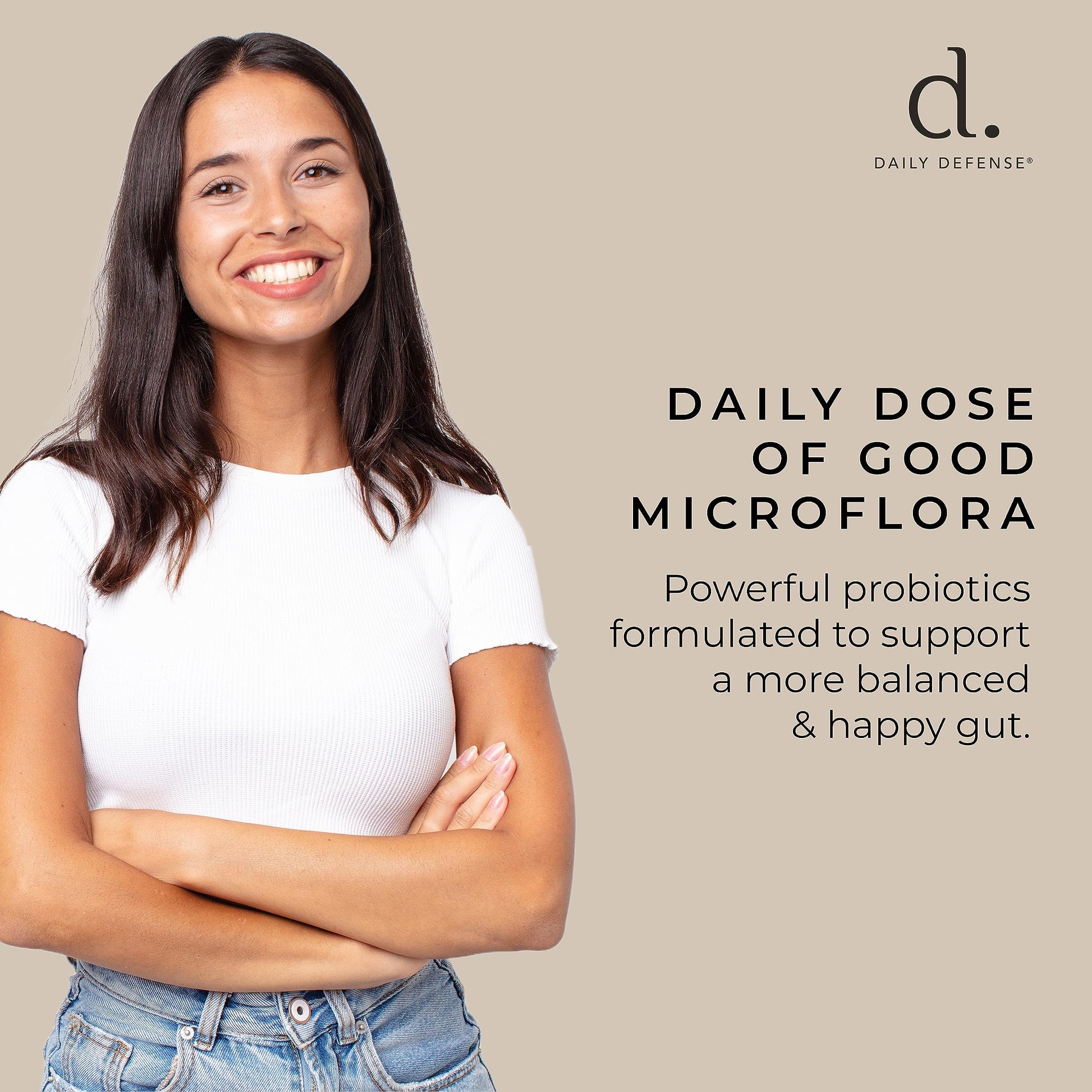 Daily Defense Probiotic Immune Support Supplement - Daily Probiotics for Men with Constipation & Gas - Digestion and Bloating Supplement & Probiotics for Women - 60 Capsules, PROBIO-D Daily DefenseAu supplements