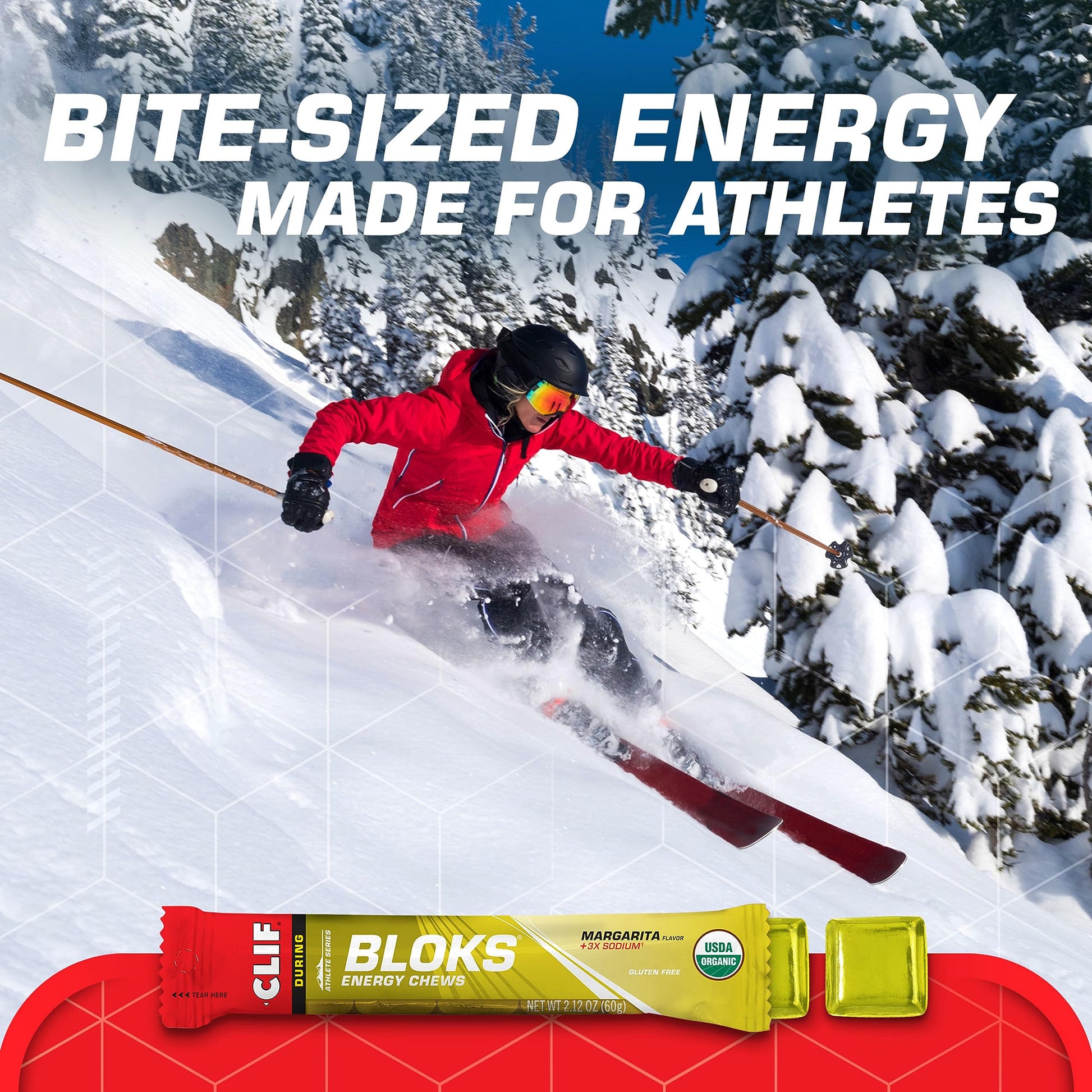 CLIF BLOKS - Margarita Flavor with 3X Sodium - Energy Chews - Non-GMO Clif BarUS supplements