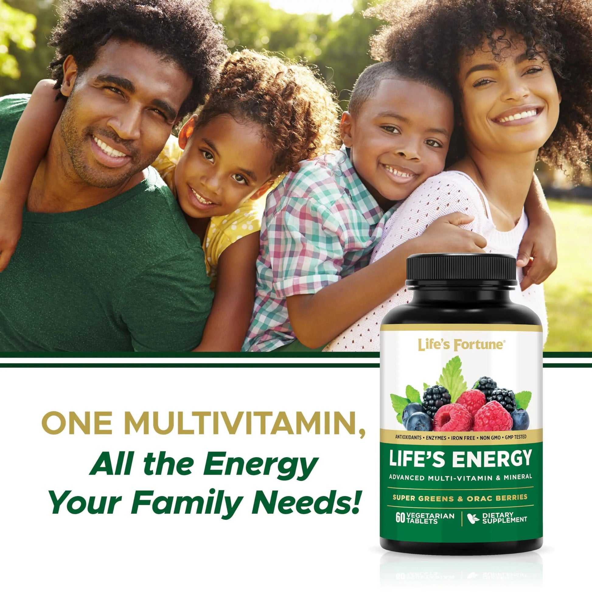 Life's Energy Advanced Daily Multivitamin for Men & Women, Energy and Immune Support Supplement with Super Greens, Antioxidants, Enzymes Life's FortuneAu supplements