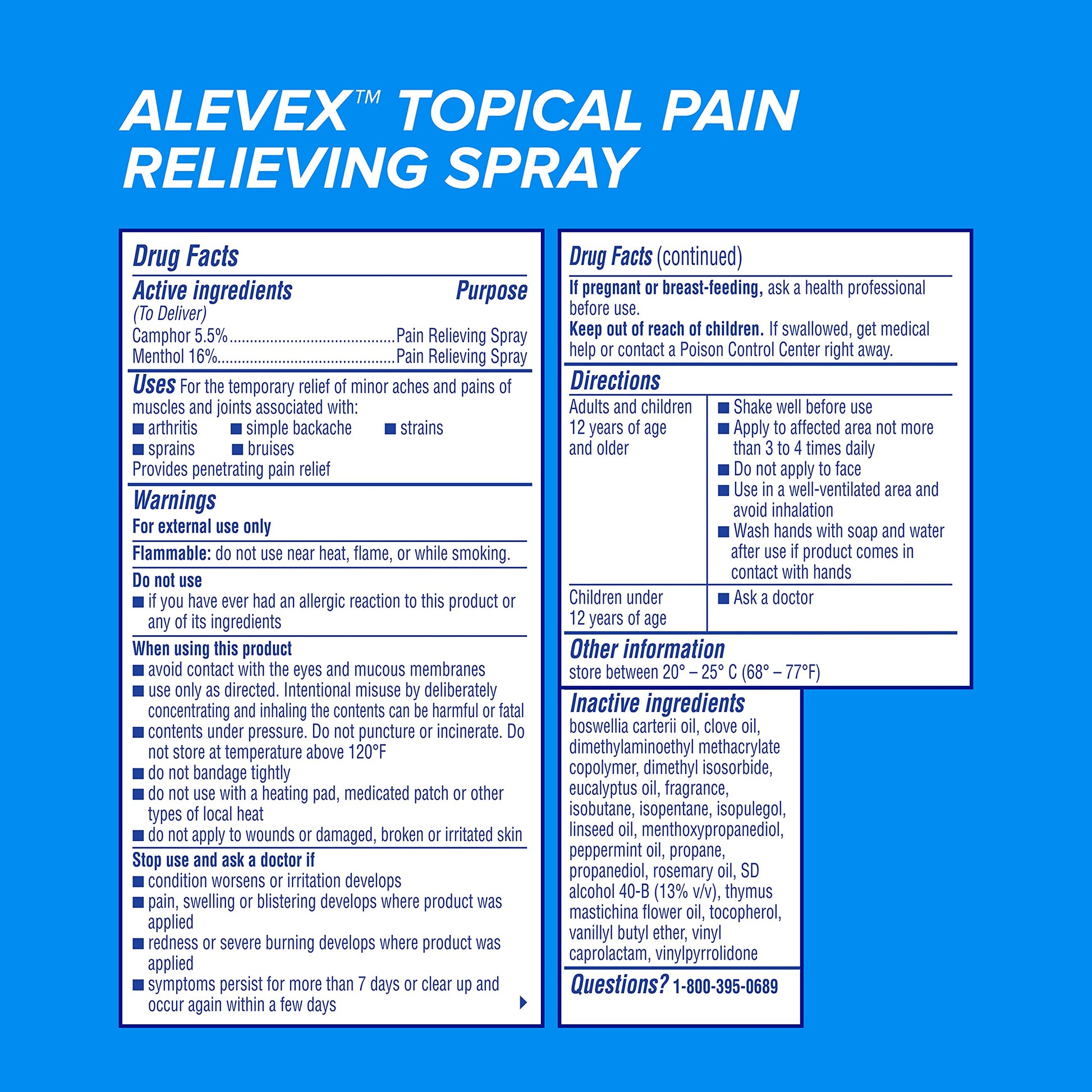 AleveX Pain Relieving Spray, Fast Acting & Fast Drying for Targeted Pain Relief, 3.2 oz Spray AleveAu supplements