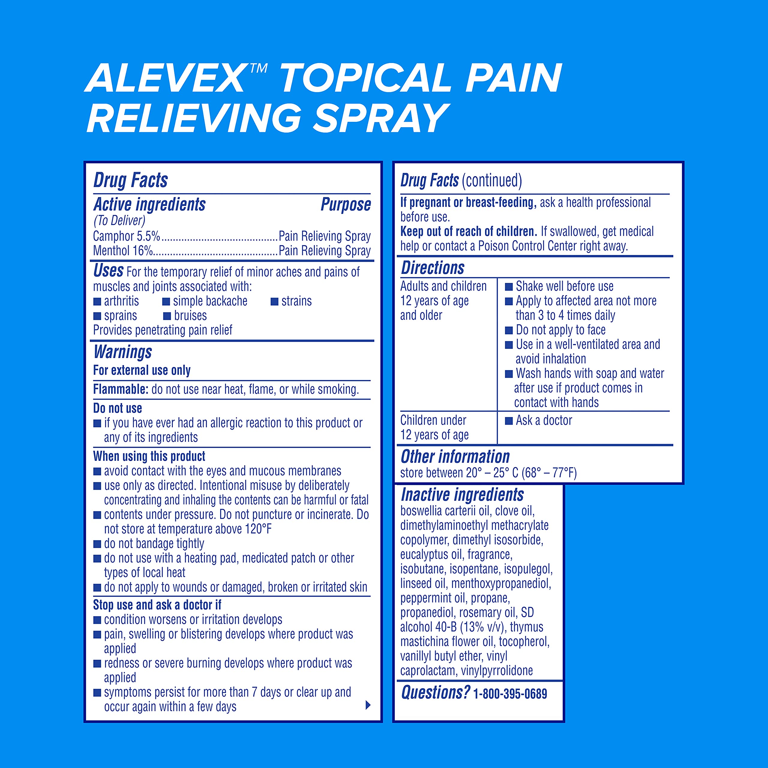 AleveX Pain Relieving Spray, Fast Acting & Fast Drying for Targeted Pain Relief, 3.2 oz Spray AleveAu supplements