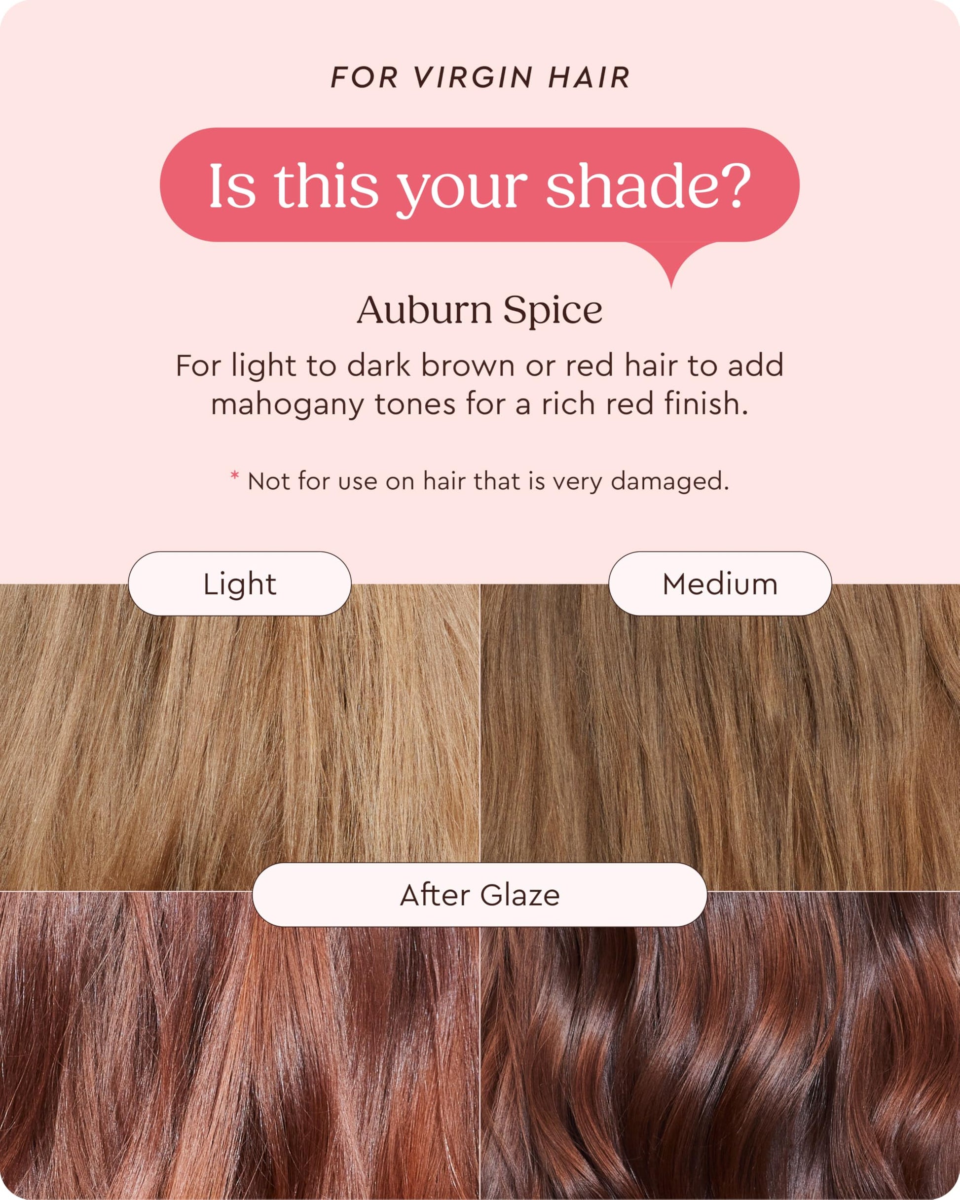 Glaze Color Conditioning Gloss - Tinted Moisturizer for Brown or Red Hair, Boosts Color and Shine, Repairs Damage - Auburn Spice, 6.4 oz glazeAu supplements