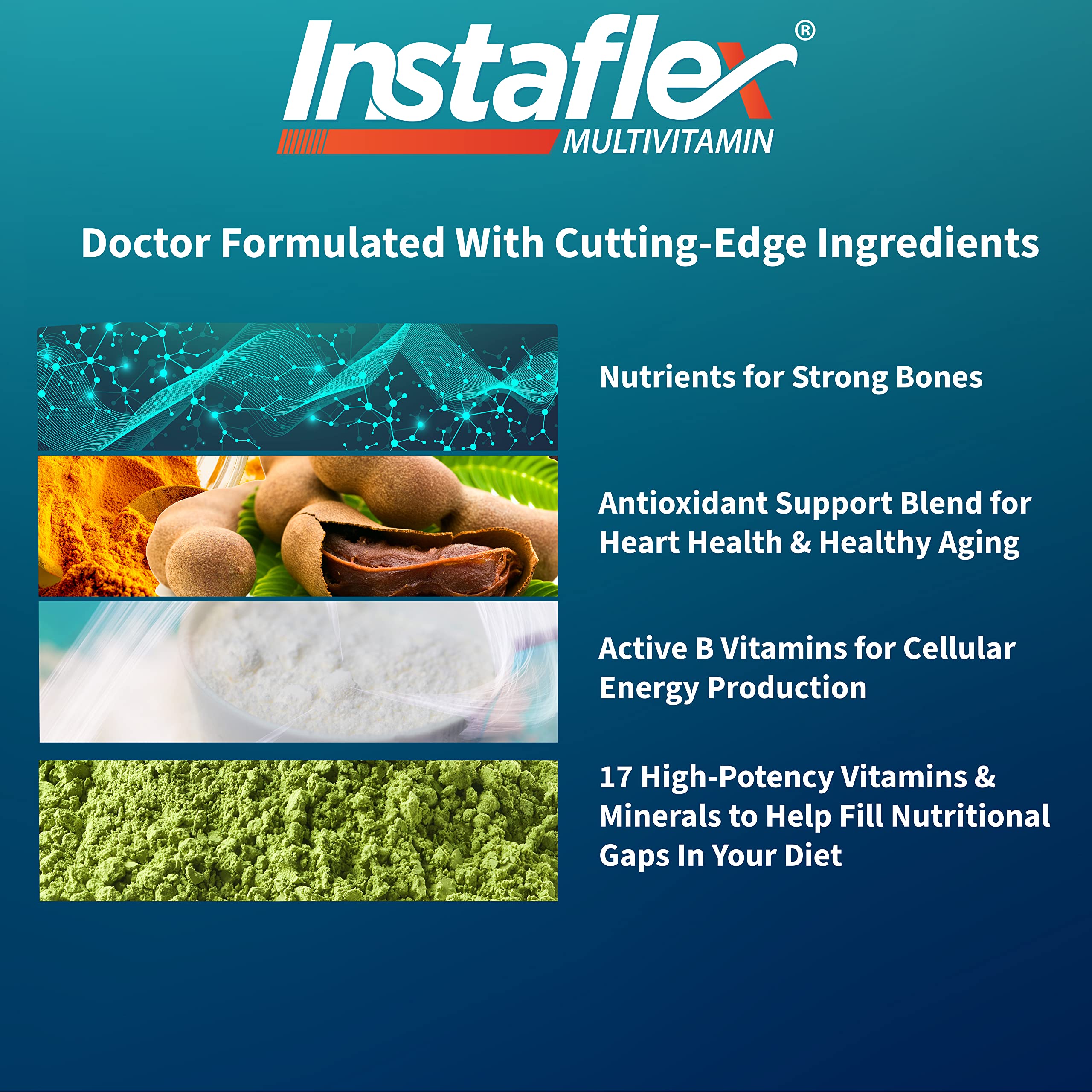 Instaflex Multivitamin - Joint Support Supplement, Supports Mobility and Bone Health, 90 Tablets InstaflexAu supplements