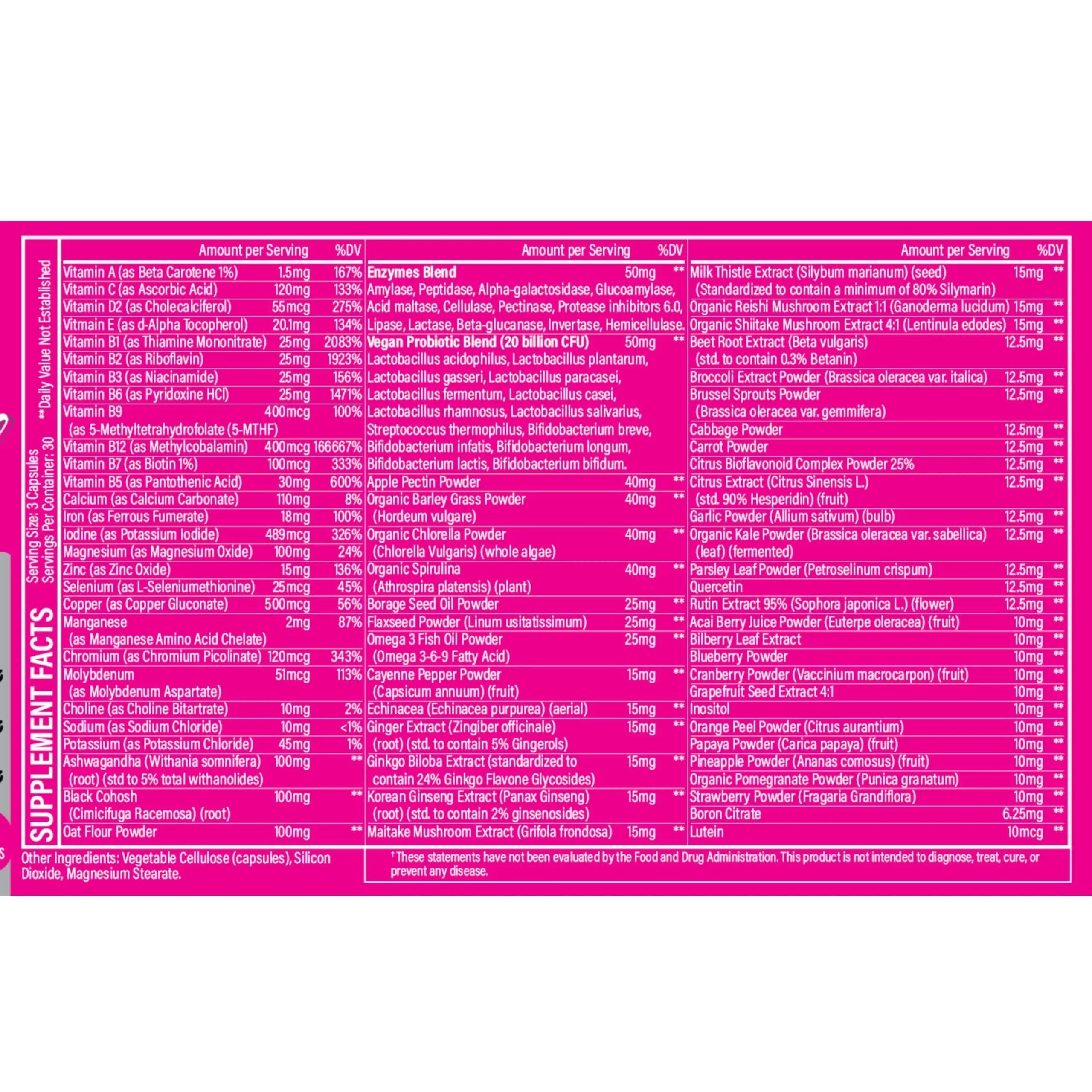 Whole Nature Whole Food Multivitamin for Women Womens Multi Vitamin with Folate, B12 Methyl, Vitamins, Minerals, Probiotics and Omegas Whole NatureAu supplements