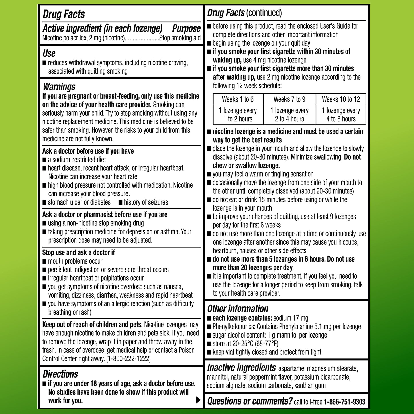 Amazon Basic Care Nicotine Polacrilex Lozenge, 2 mg (Nicotine), Mint Flavor Amazon Basic CareUS supplements