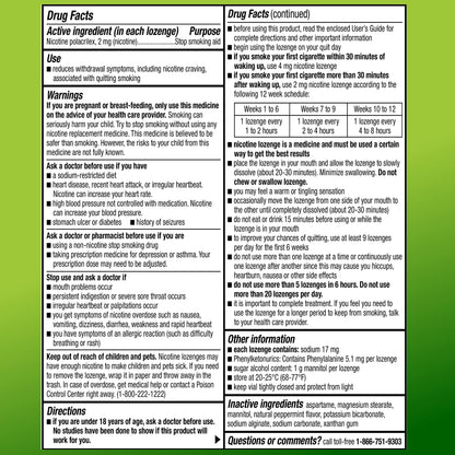 Amazon Basic Care Nicotine Polacrilex Lozenge, 2 mg (Nicotine), Mint Flavor Amazon Basic CareUS supplements