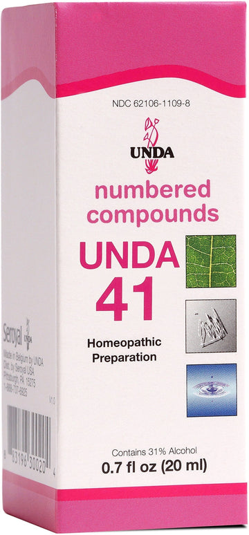 UNDA 41 Numbered Compounds | Homeopathic Preparation | 0.7 fl. oz. UNDAAu supplements