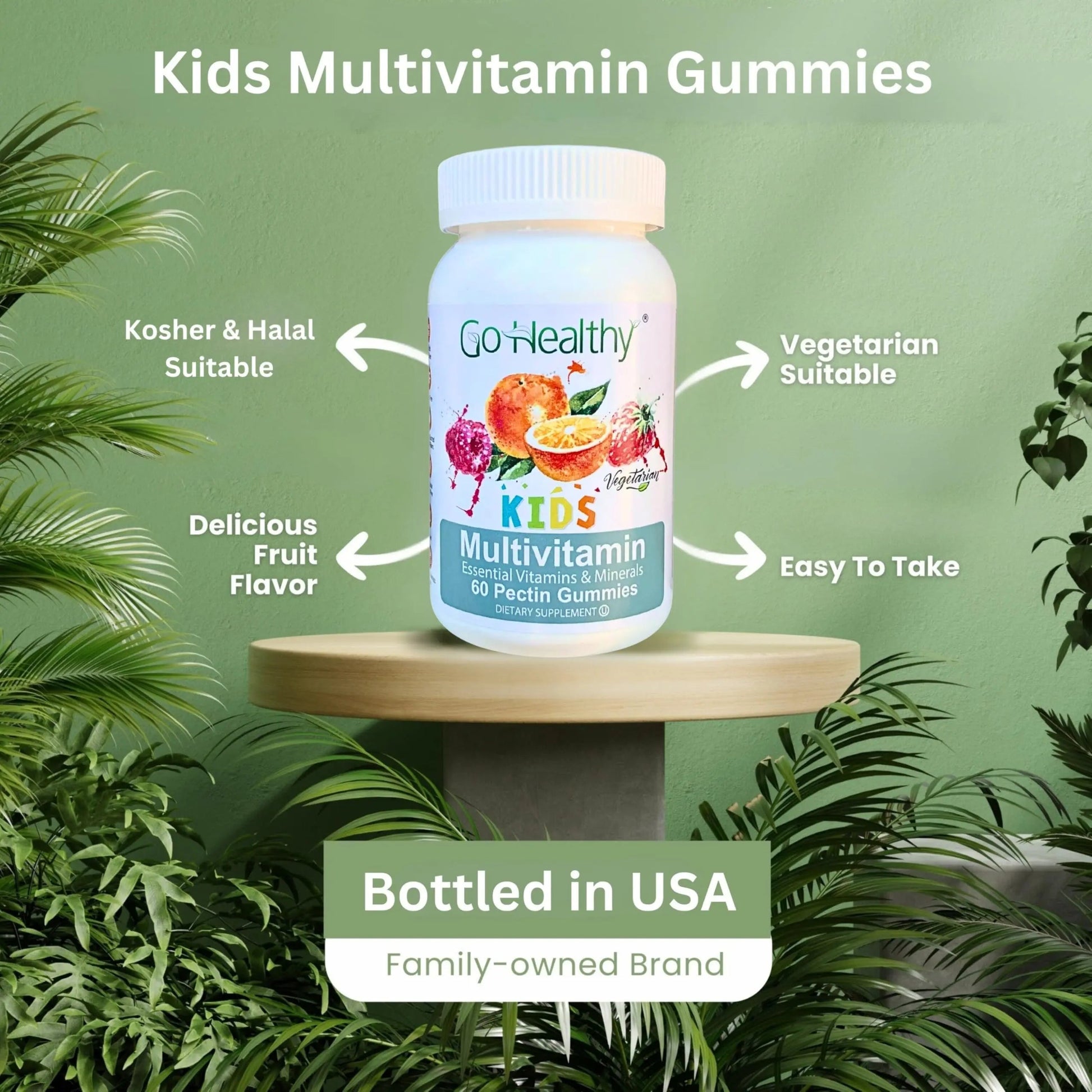 Go Healthy Kids Multivitamin Gummies, Immune Support, Kids Vitamin Gummies, Kosher Kid Vitamin, Halal Go Healthy NaturalAu supplements