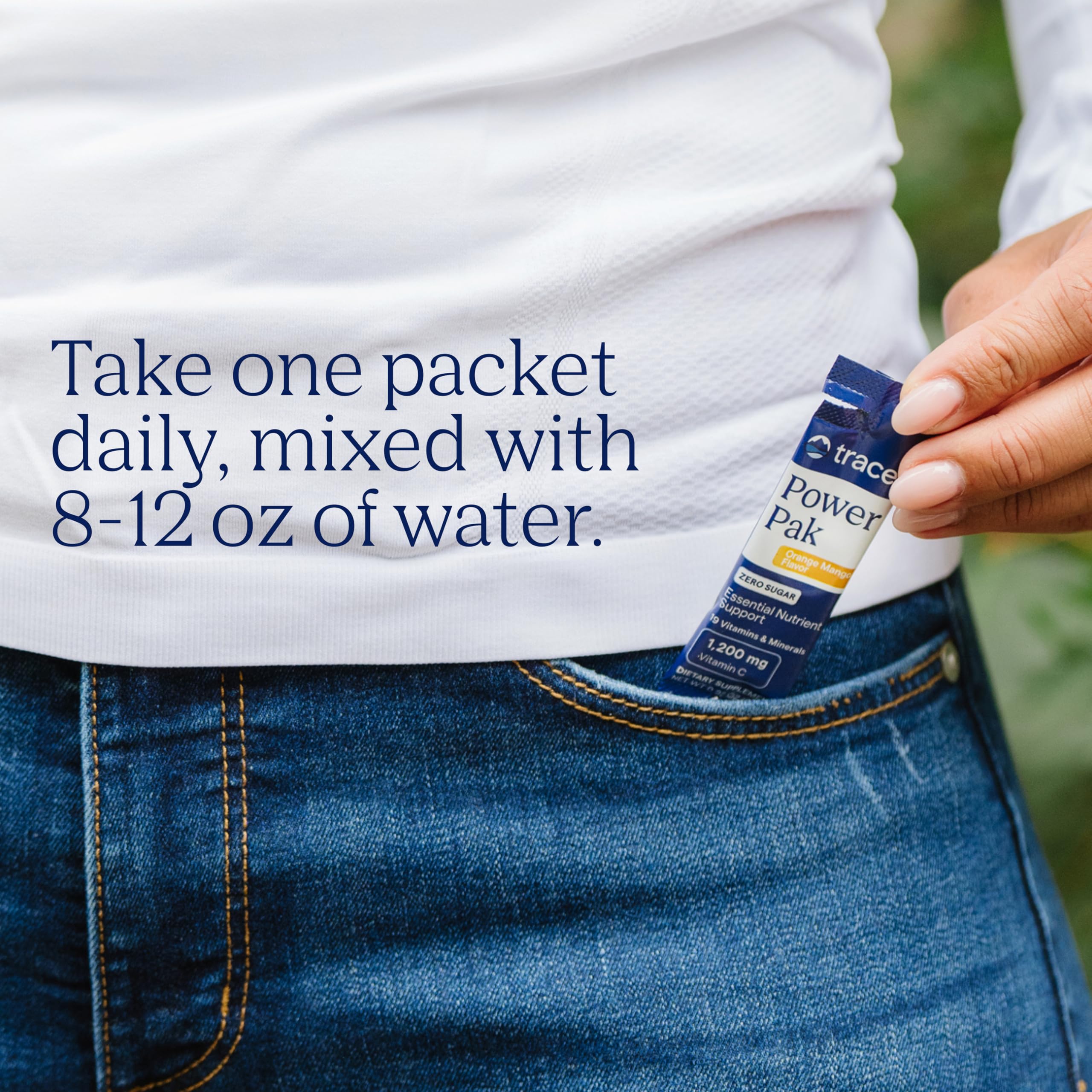 Trace Minerals Power Pak Multivitamin and Multimineral Packets - Electrolyte Support - 1200 mg Vitamin C plus 70+ Trace Minerals - Sugar Free - Orange Mango Flavor - 30 Packets Trace MineralsAu supplements