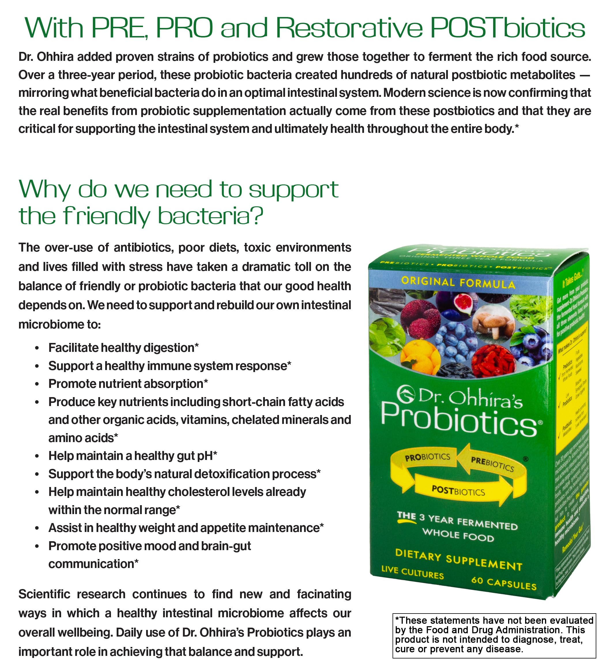 Essential Formulas Dr. Ohhira’s Probiotics Original Formula with 3 Year Fermented Prebiotics, Live Active Probiotics and The only Product with Postbiotic Metabolites, 60 Capsules Essential FormulasAu supplements