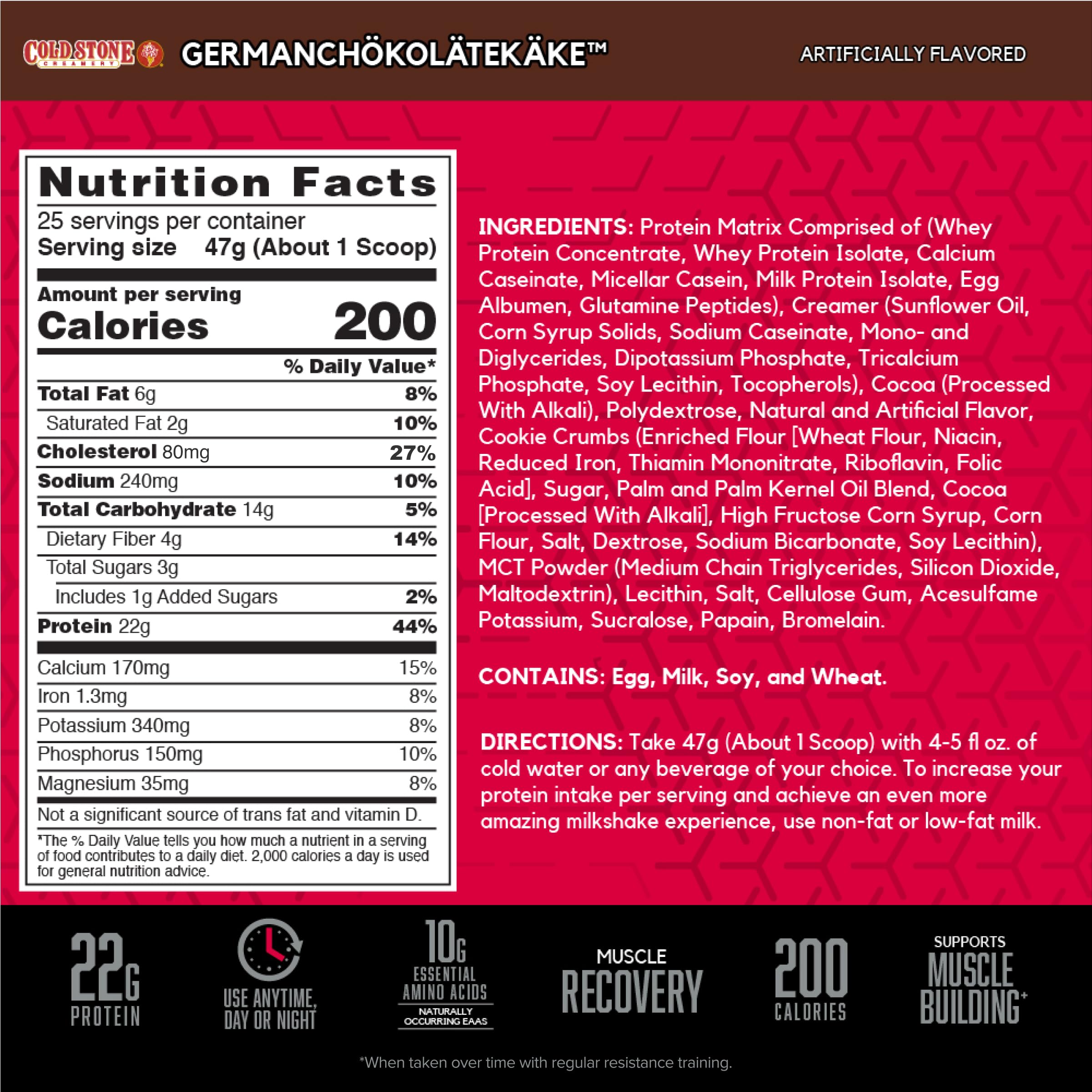 BSN Syntha-6 Whey Protein Powder, Cold Stone Creamery- Germanchökolätekäke Flavor BSNUS supplements