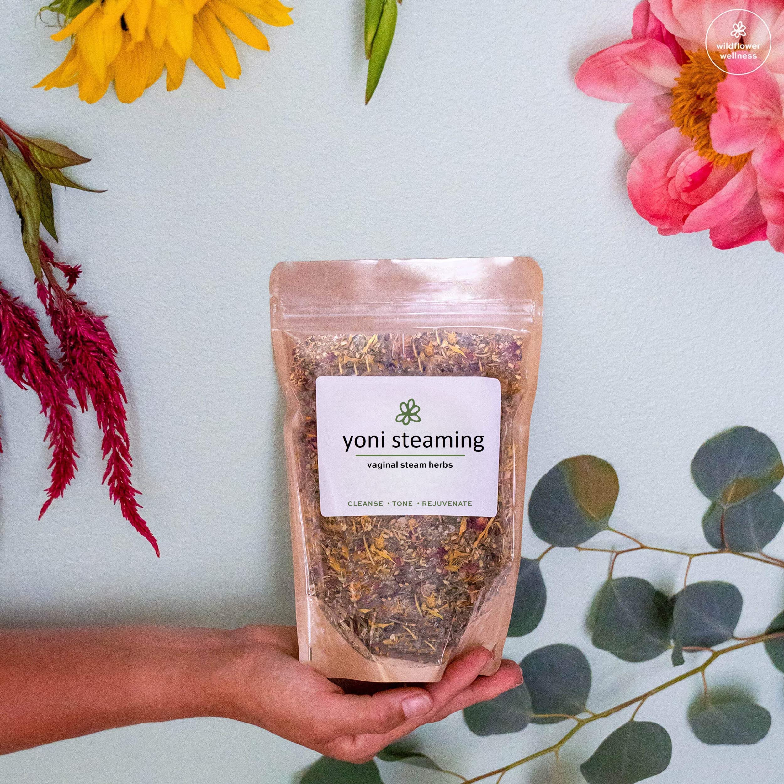 Yoni Steaming Herbs (5 Steams) | Cleansing + Gentle Formula | Formulated by Trained Herbalist WILDFLOWER WELLNESSAu supplements