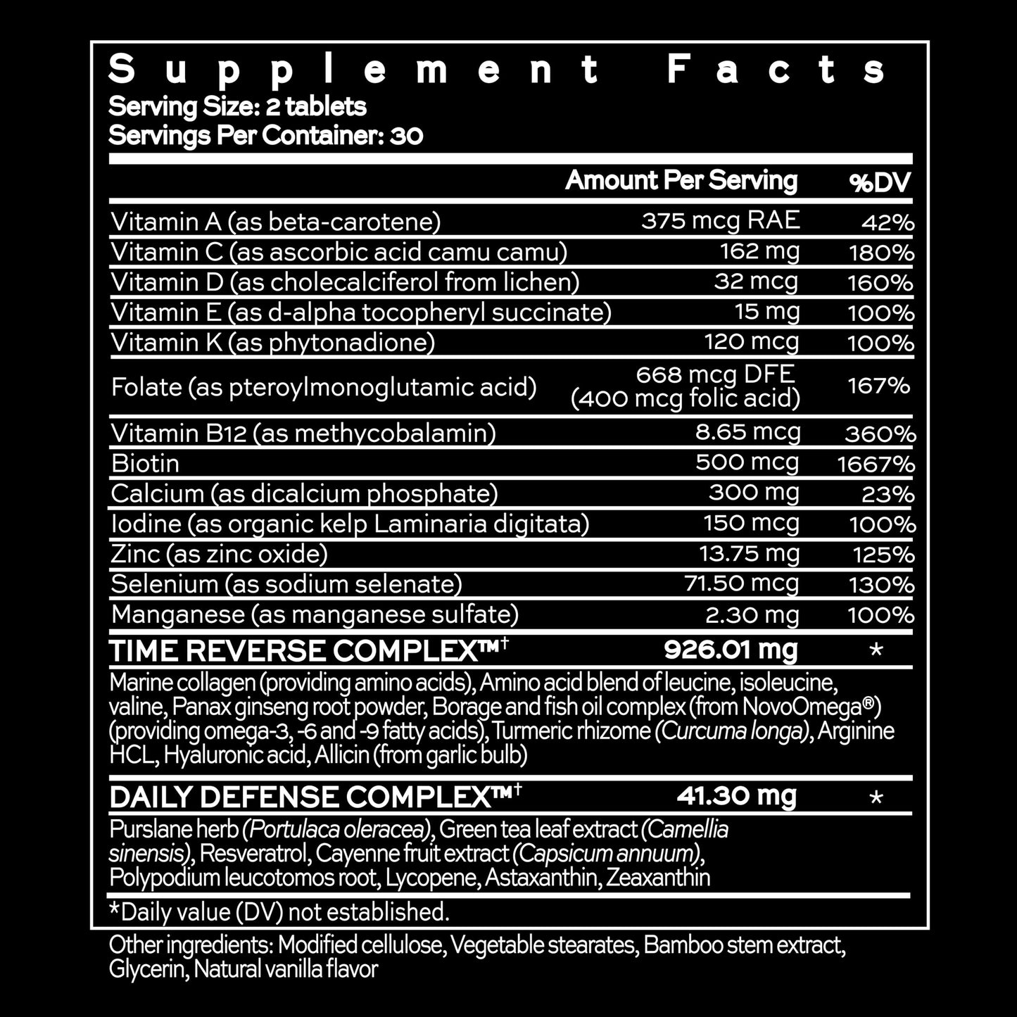 Hush & Hush TimeCapsule Multivitamin, Women's Multivitamin, Men's Multivitamin, Clean Nutraceuticals Supplements That Contains Hyaluronic Acid Hush & HushUS supplements