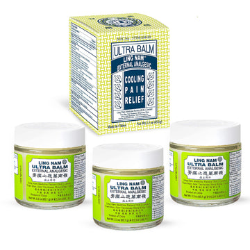 Ling Nam Ultra Balm External Analgesic, for Cooling Pain Relief Simple Backache Arthritis Strains Bruises Sprain, Muscle Pain, Muscle Soreness, 2.3oz (Pack of 3) Ling NamAu supplements
