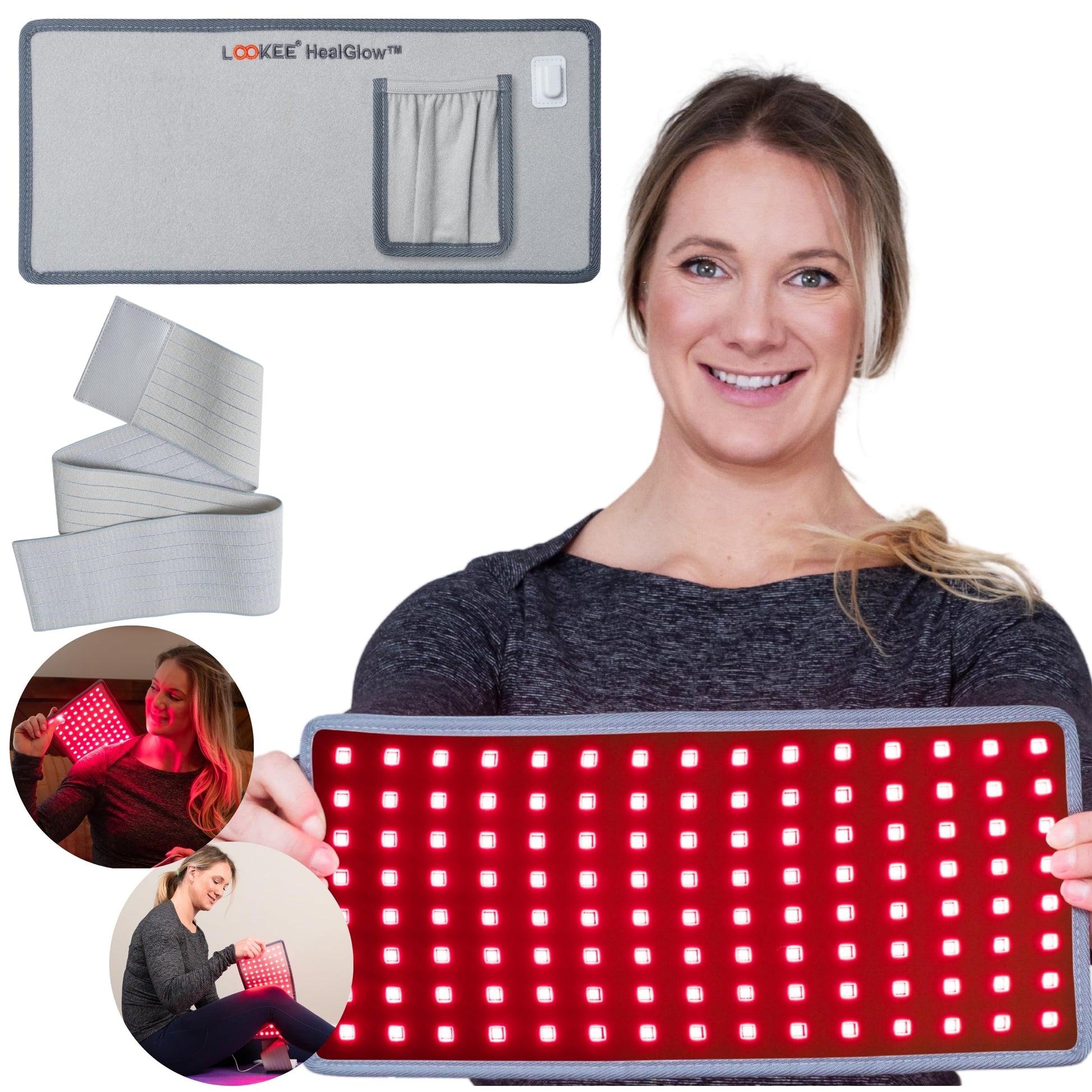 LOOKEE HealGlow Pro Medical Infrared & Red-Light Therapy Belt - LED Technology - 60W Powerful LOOKEEAu supplements