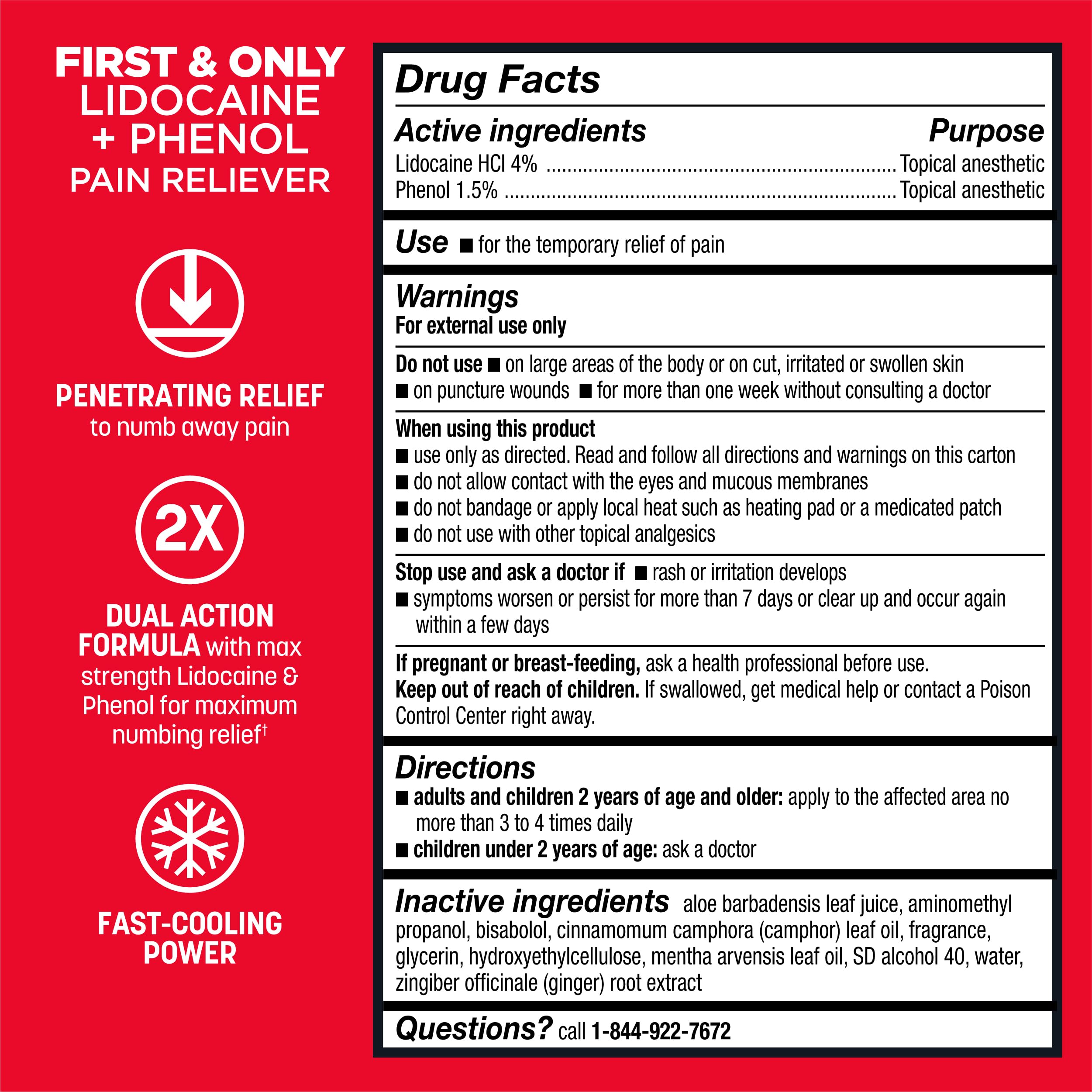 Absorbine Jr. PRO Maximum Strength Lidocaine Roll-On for Targeted Nerve and Muscle Pain Relief, 4% Lidocaine + 1.5% Phenol, Fast Acting & Long Lasting, 2.5 oz ABSORBINE JR.Au supplements