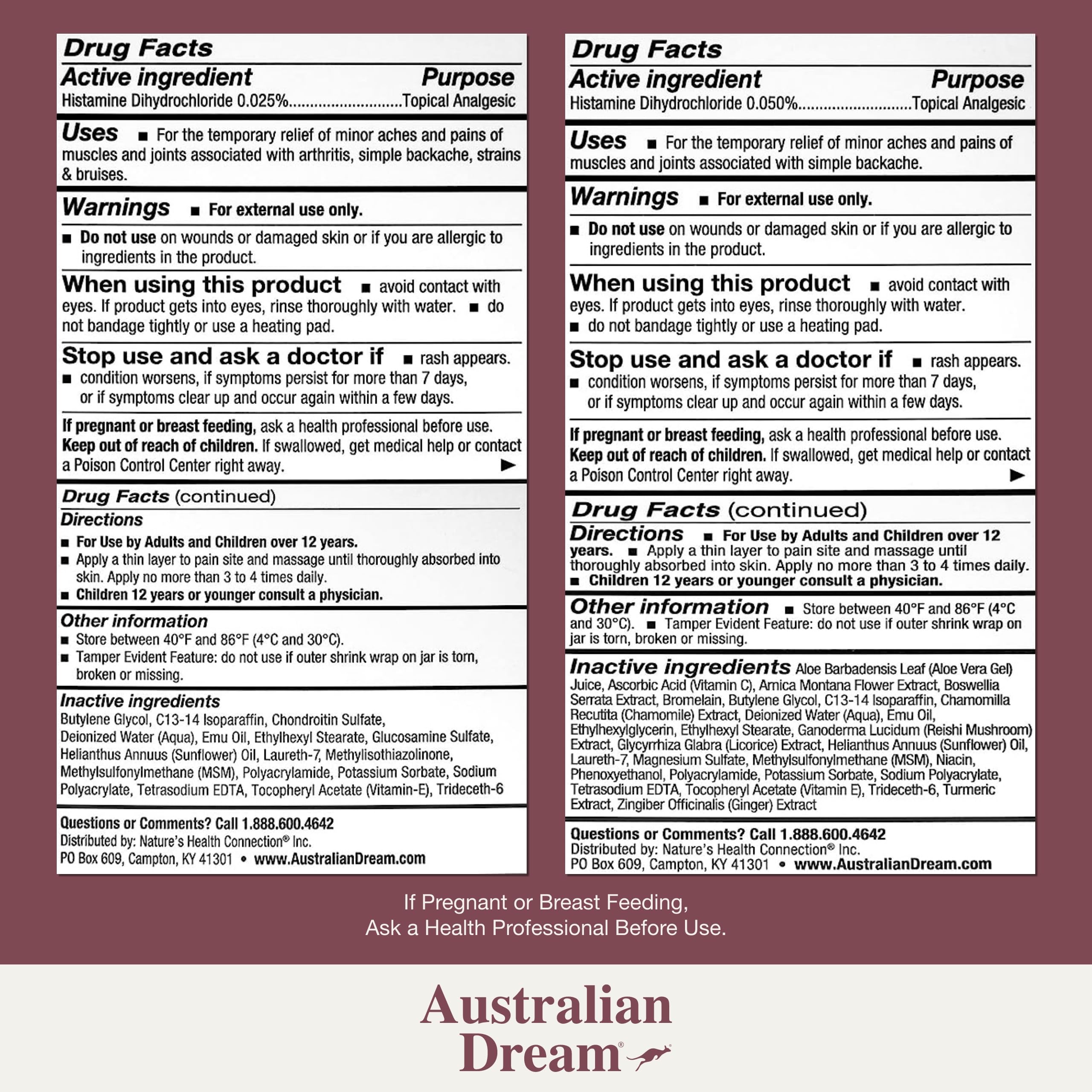 Australian Dream Arthritis Pain Relief Cream & Back Pain Cream - Soothing, Non-Greasy Pain Relief Creams - Topical Arthritis Pain Relief Good for Muscle Aches, Joint Pain, or Back Pain - 4 oz Bundle Australian DreamAu supplements