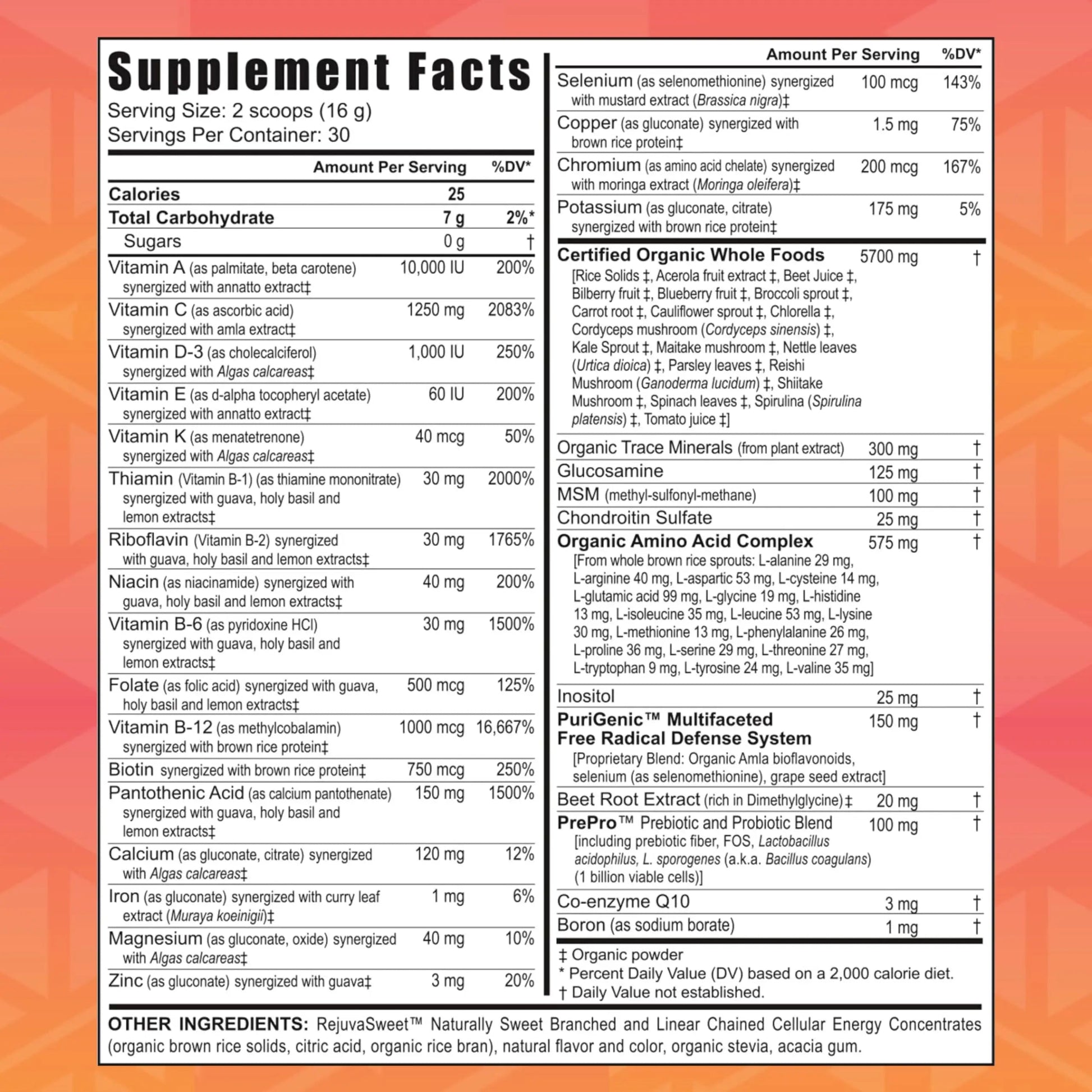 Youngevity Beyond Tangy Tangerine 2.0 Citrus Peach Ultimate Multi-Vitamin & Mineral Complex - Made with Natural & Whole Foods | 8,000 ORAC | 2 Canisters YoungevityAu supplements