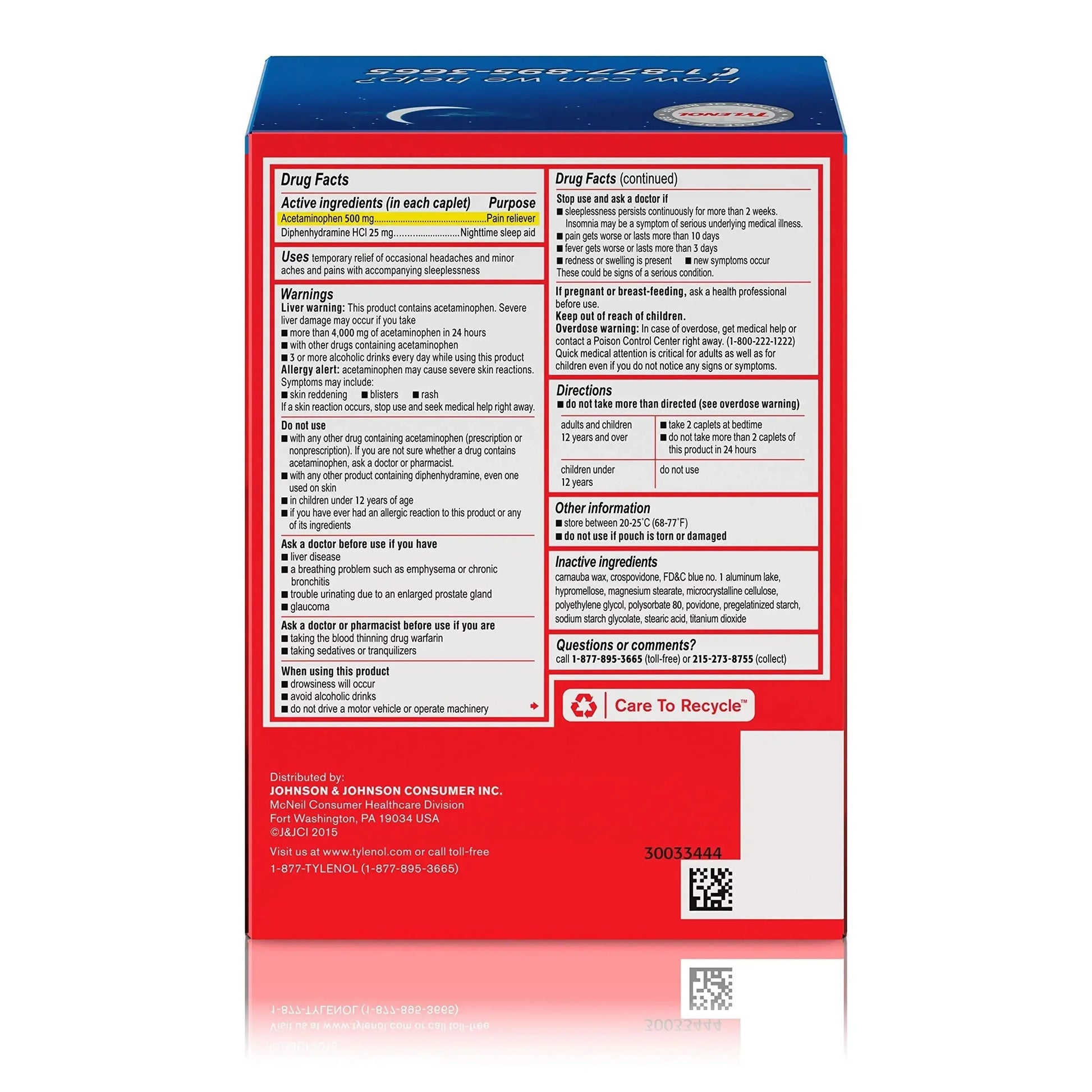 Tylenol PM Extra Strength, 50 Pouches of 2 Caplets, Dispenser Box (Pack of 2) TylenolAu supplements