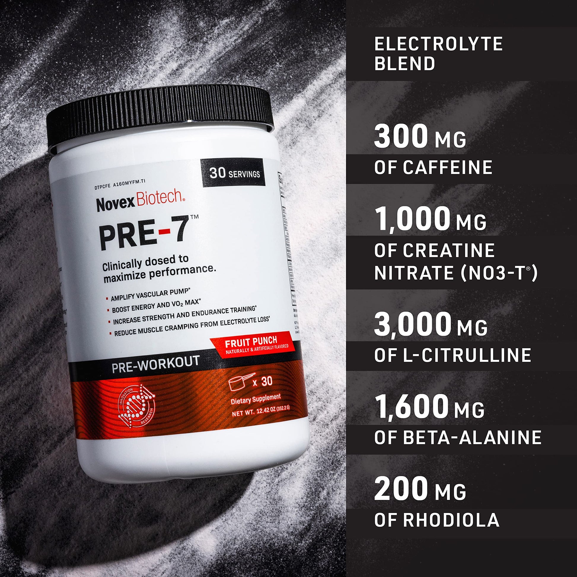 Novex Biotech PRE-7 Pre-Workout Powder – Best preworkout for Men - Boost Energy Novex BiotechAu supplements
