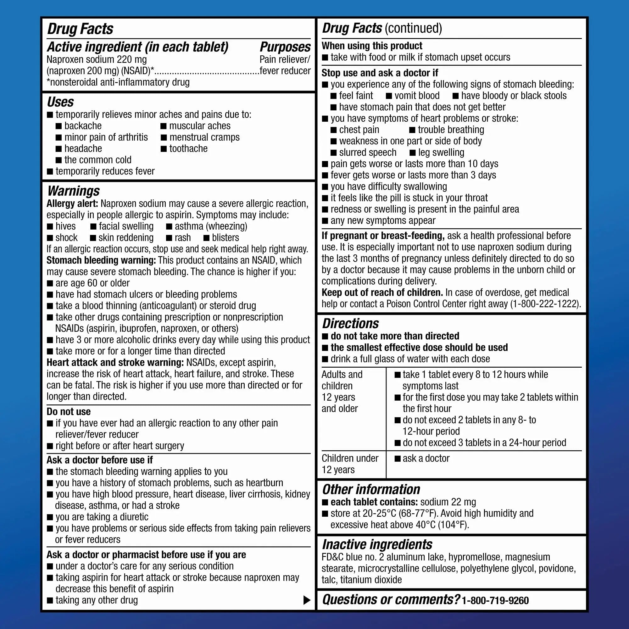 Amazon Basic Care Back and Muscle Pain, 220 mg Naproxen Sodium Tablets, 12-Hour Pain Relief, Headache, Arthritis, Menstrual Cramps, Fever Reducer, 90 Count Amazon Basic CareAu supplements