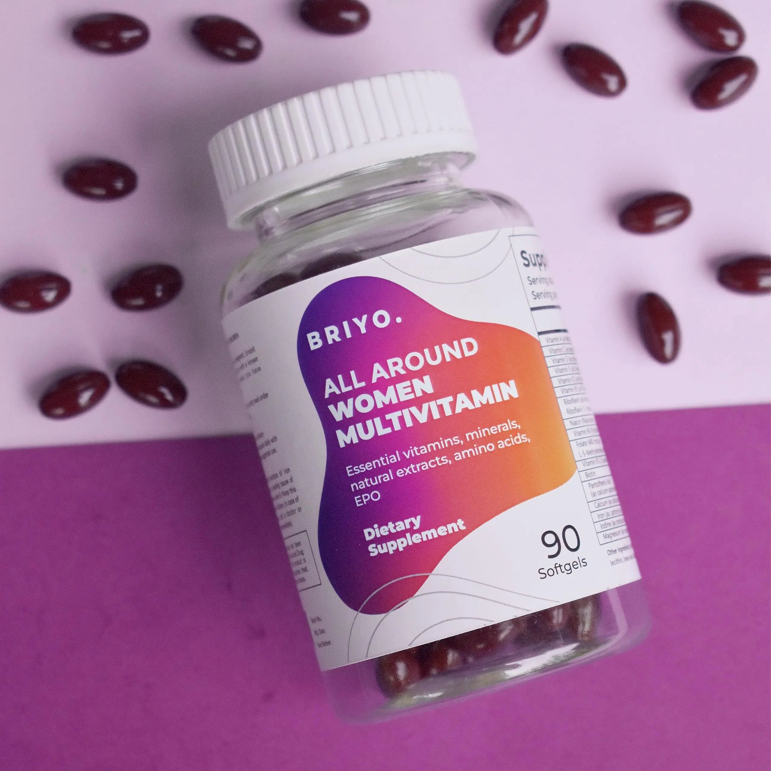 Briyosis All Around Women - 38 nutrients (Essential Vitamins, Minerals, Natural extracts, Amino acids, Primrose Oil) - 90 Capsules BriyosisAu supplements