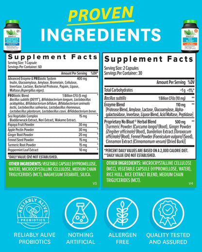 Zenwise Health Digestive Bliss Bundle - Digestive Enzymes, NO BLØAT Zenwise HealthUS supplements
