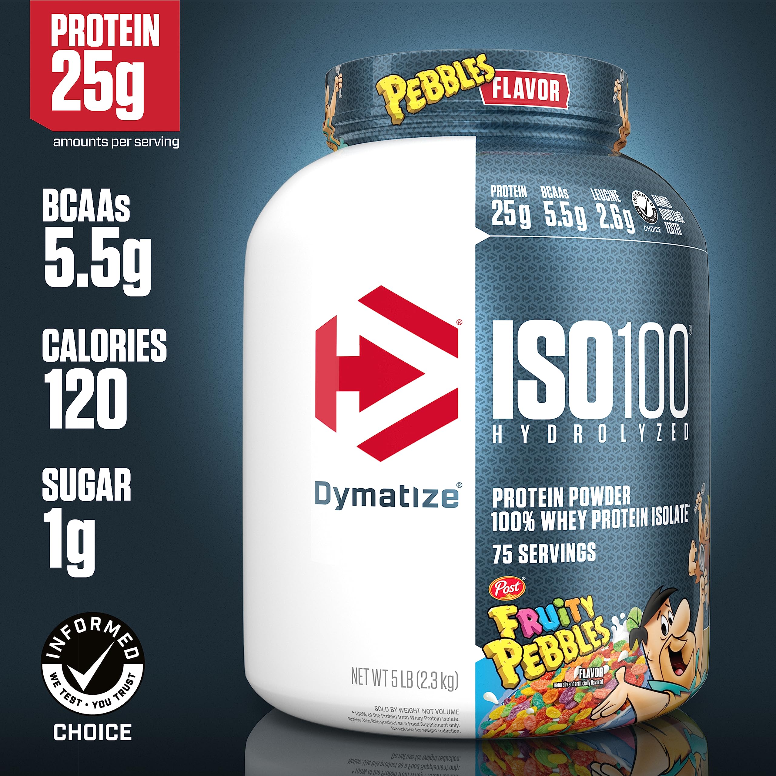 Dymatize ISO100 Hydrolyzed Protein Powder, 100% Whey Isolate, 25g of Protein, 5.5g DymatizeUS supplements