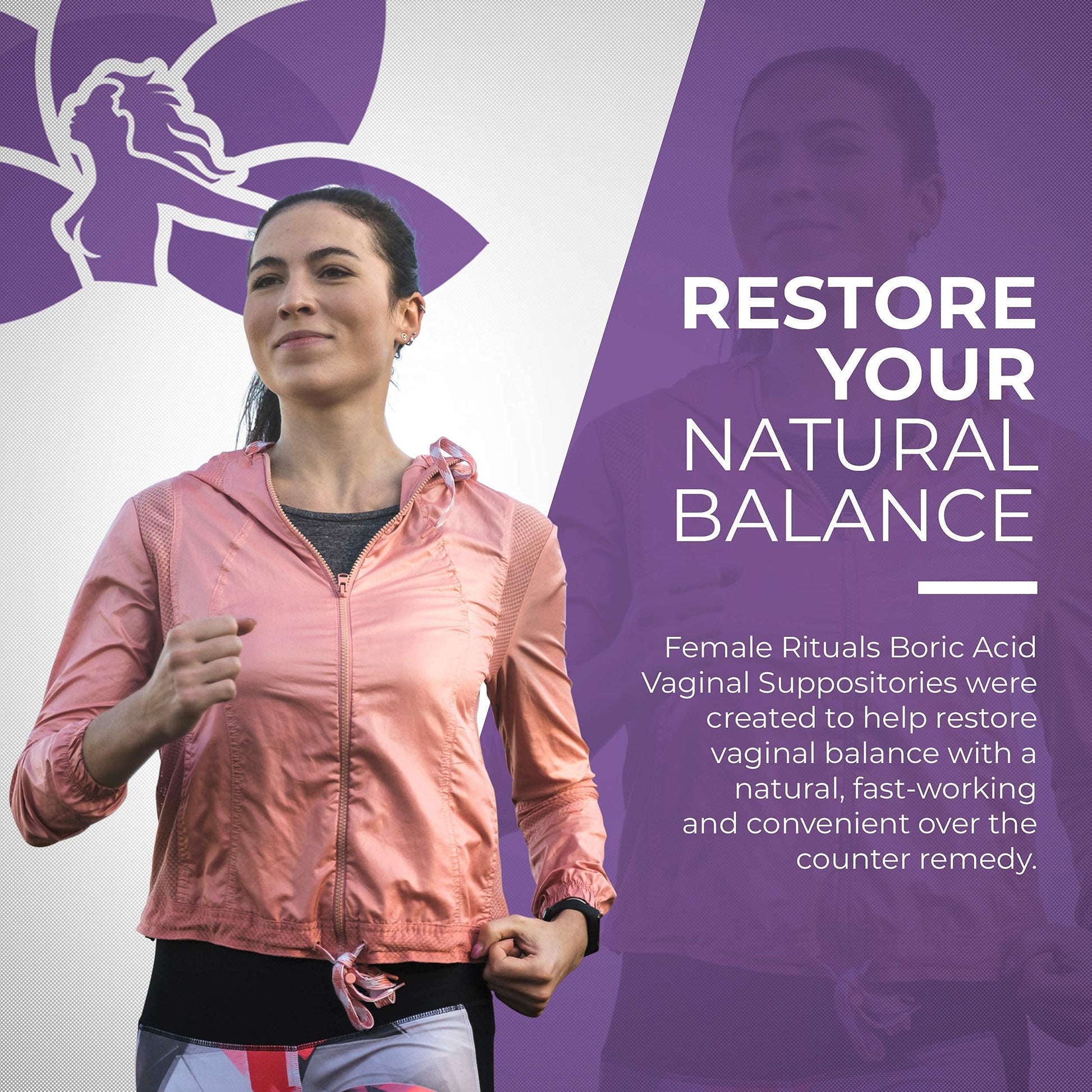 FEMALE RITUALS - Vaginal Moisturizer Boric Acid Suppositories for PH Balance - Bad Odors FEMALE RITUALSAu supplements