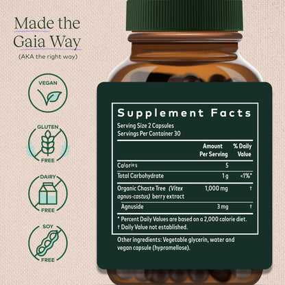 Gaia Herbs Vitex Berry (Chaste Tree) - Supports Hormone Balance & Fertility Gaia HerbsUS supplements