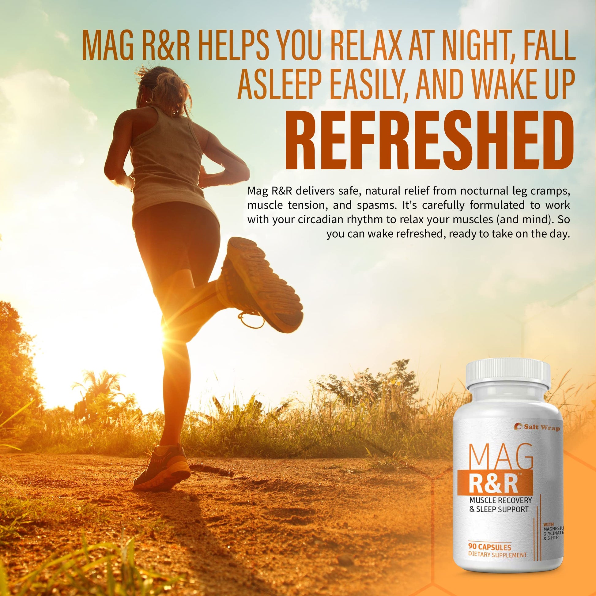 SaltWrap Mag R&R - Nighttime Muscle Cramps Support, Natural Sleep Support for Adults SaltWrapUS supplements