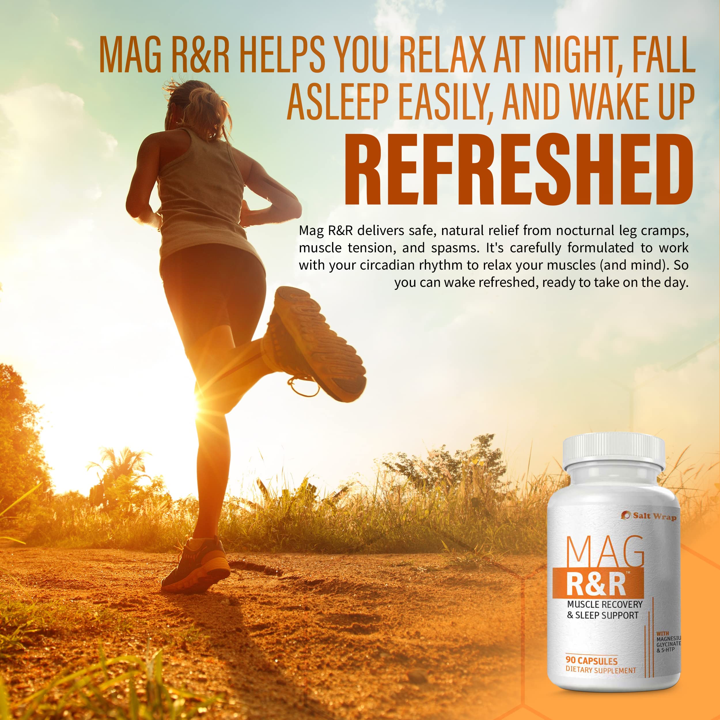 SaltWrap Mag R&R - Nighttime Muscle Cramps Support, Natural Sleep Support for Adults SaltWrapUS supplements